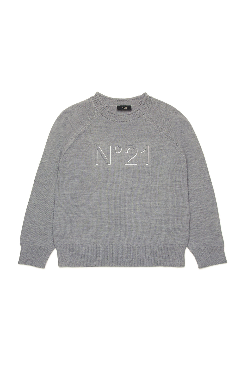 Wool-blend pullover with logo