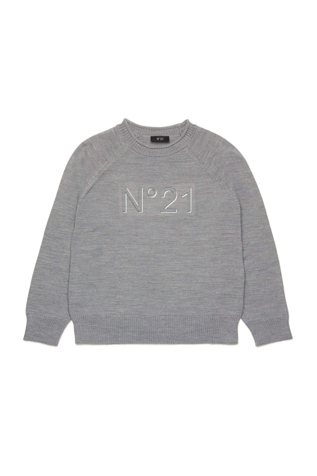 Wool-blend pullover with logo 