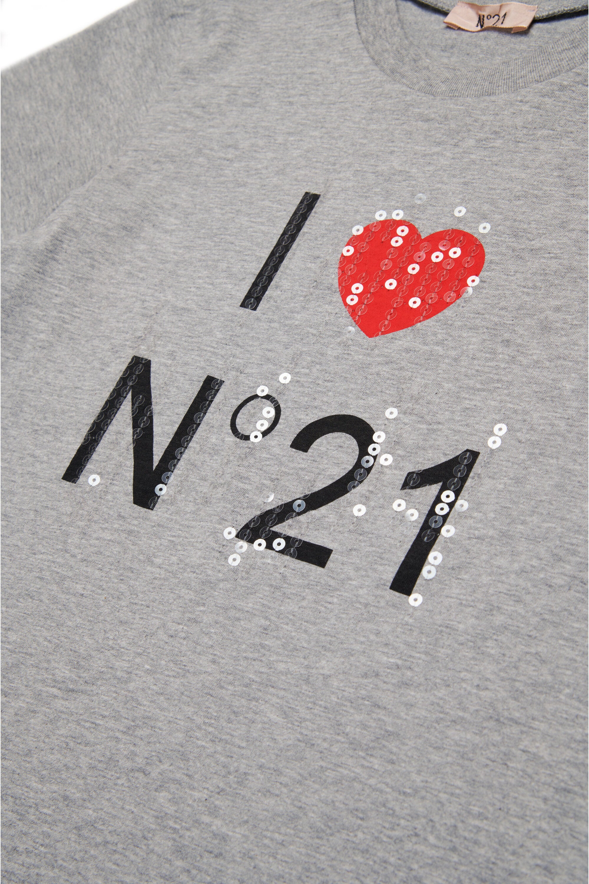 Camiseta con logo I love N°21