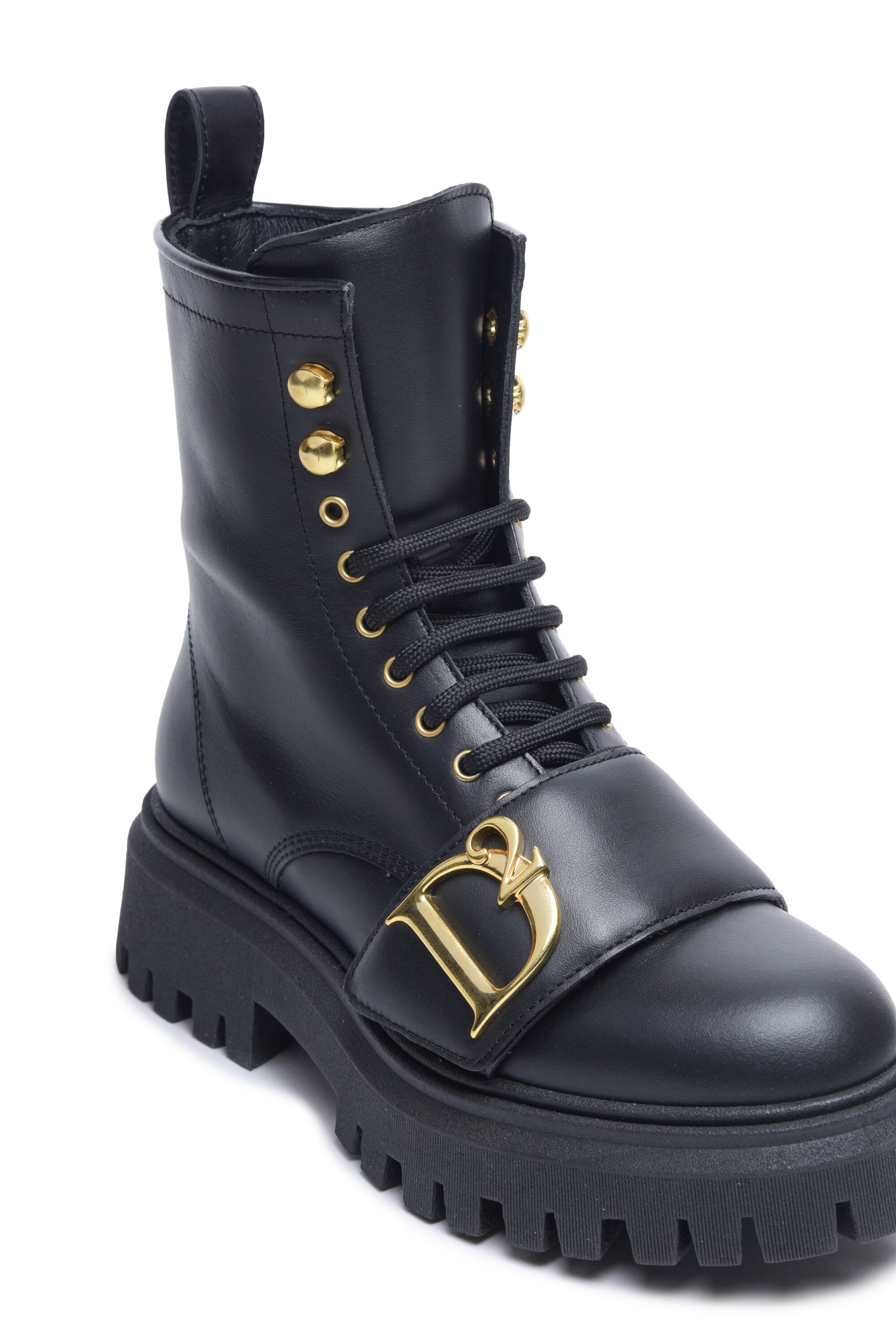 Statement lace-up boots with logo