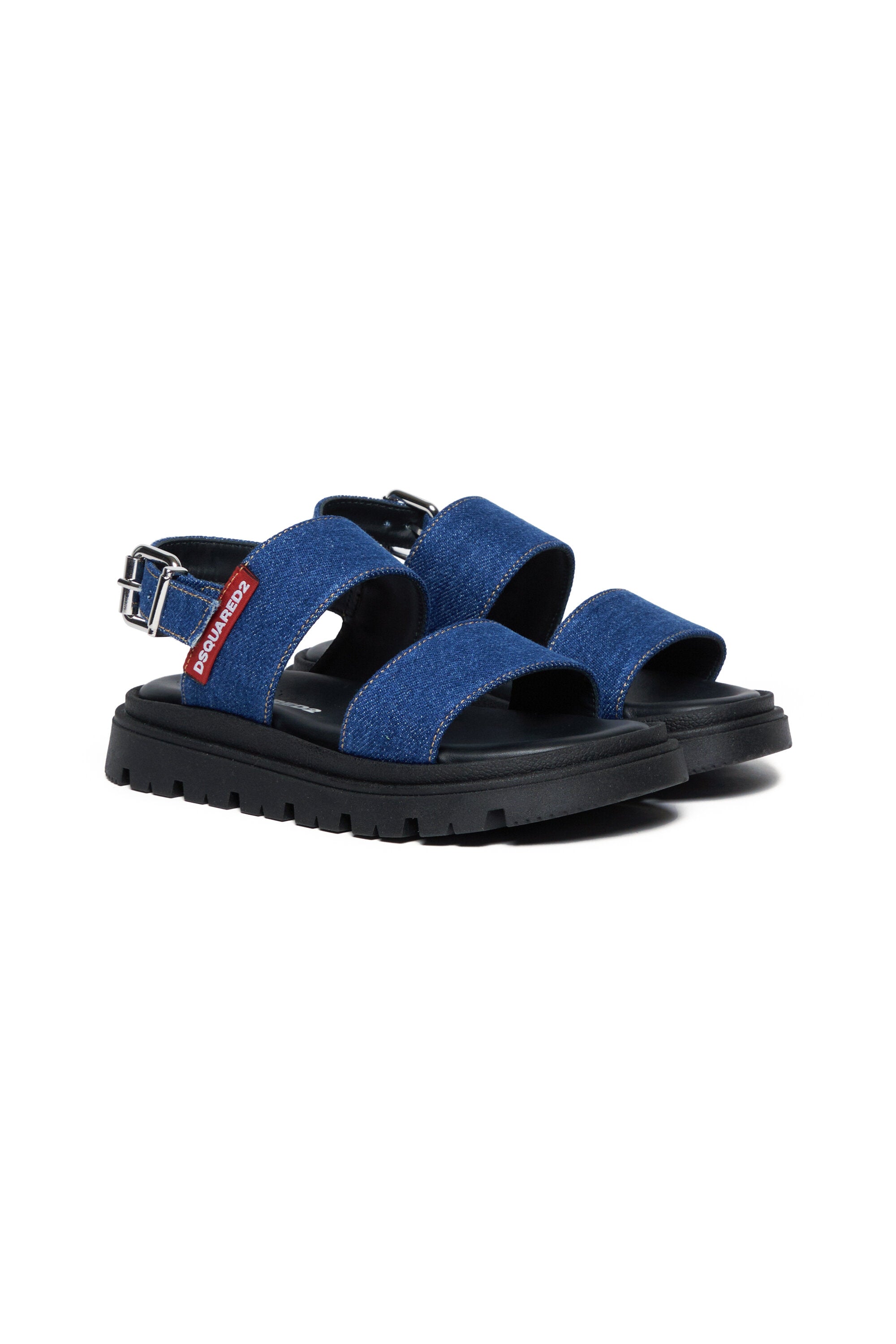 Denim slingback sandals
