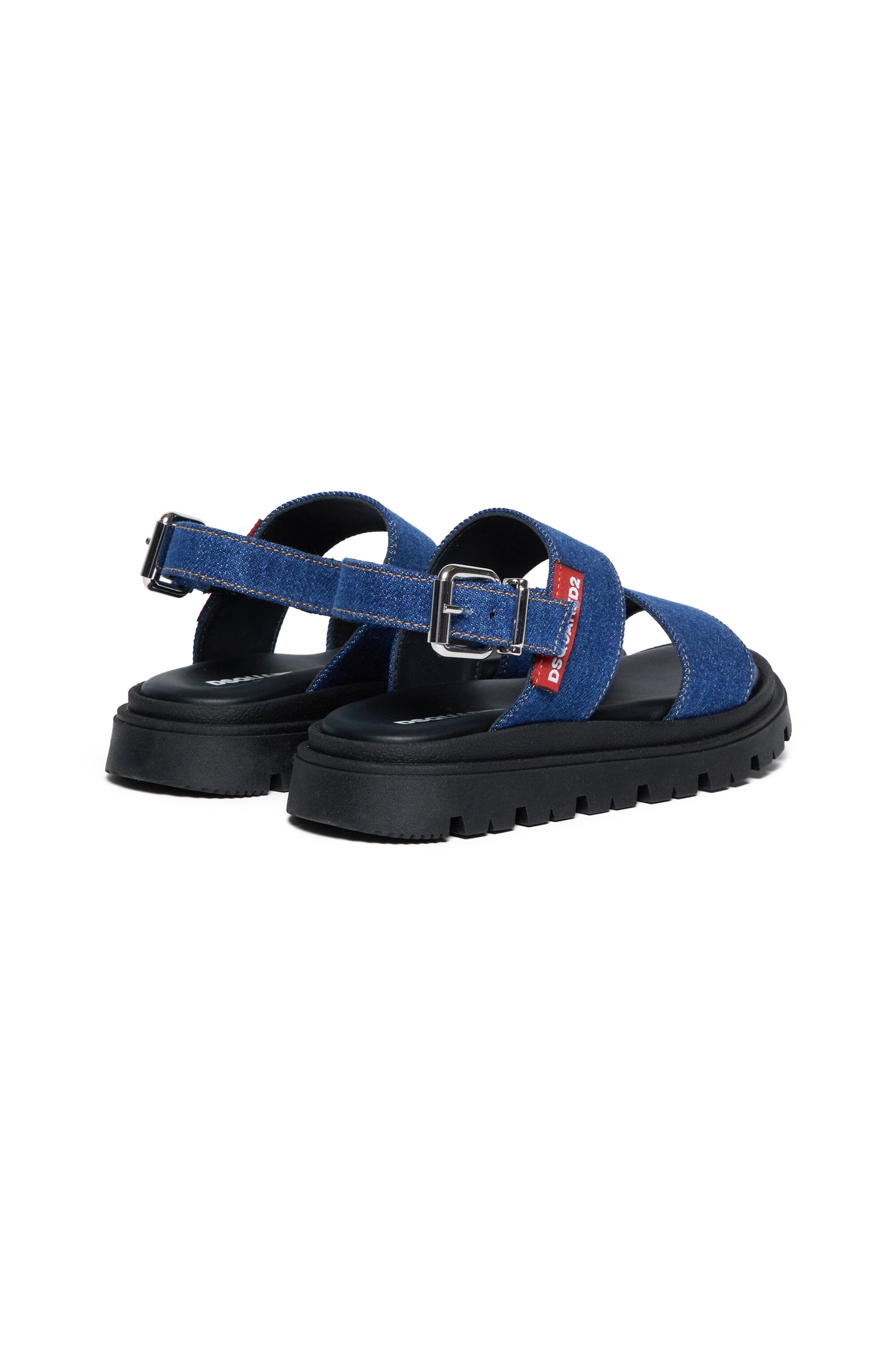 Denim slingback sandals