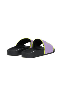 Branded fabric slide slippers