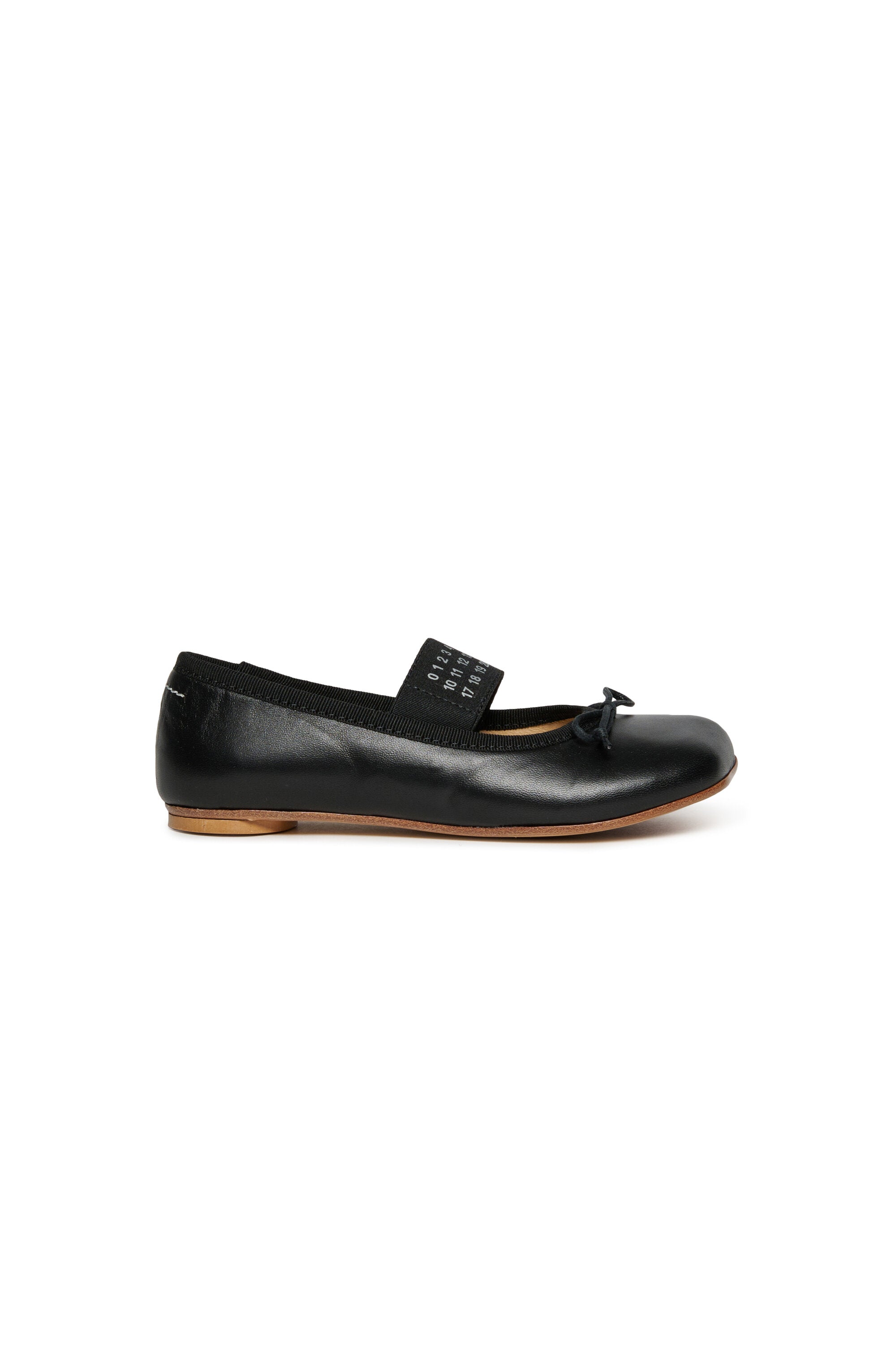MM6 girl's leather ballet shoes with Numeric logo | BRAVE KID