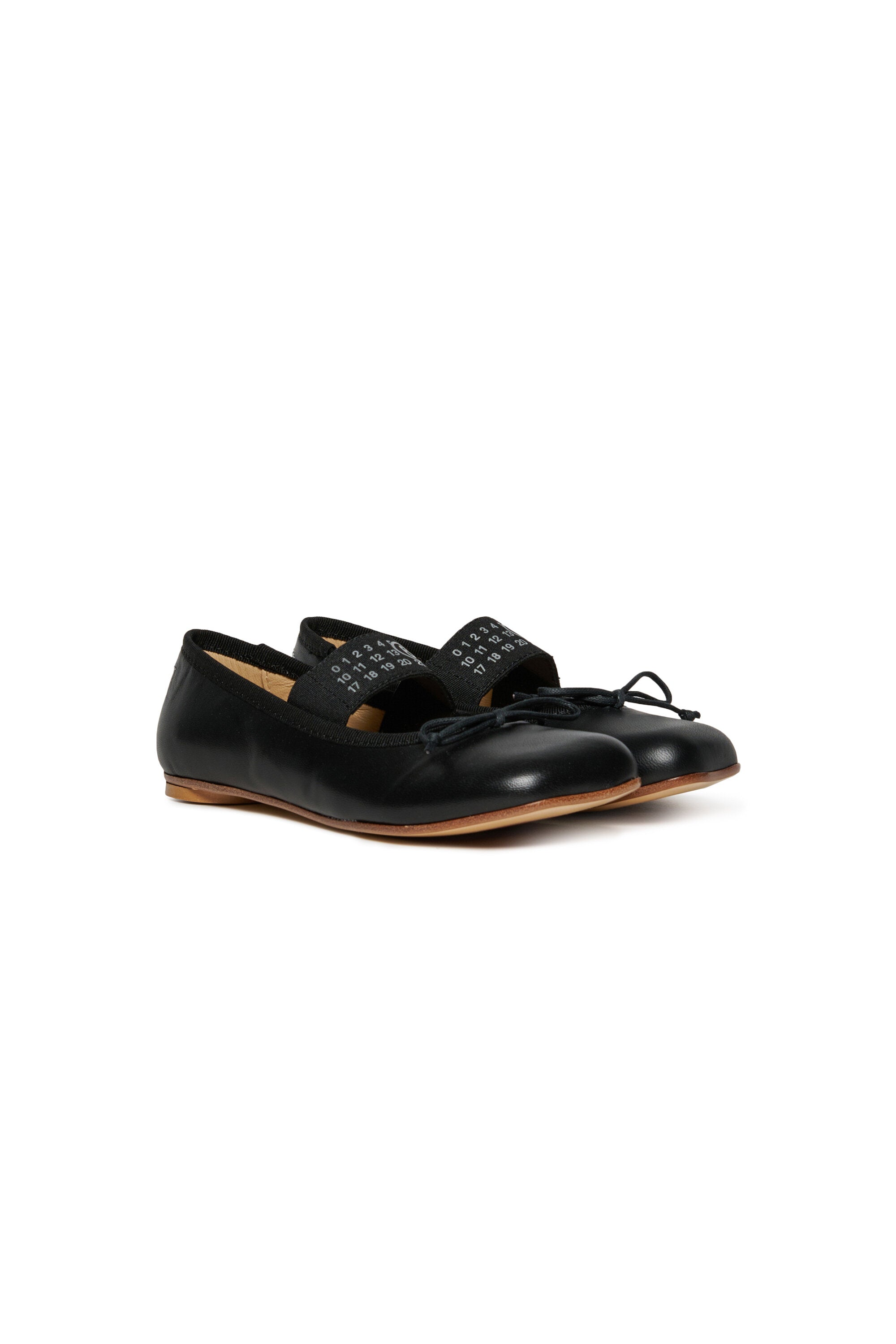 MM6 girl's leather ballet shoes with Numeric logo | BRAVE KID