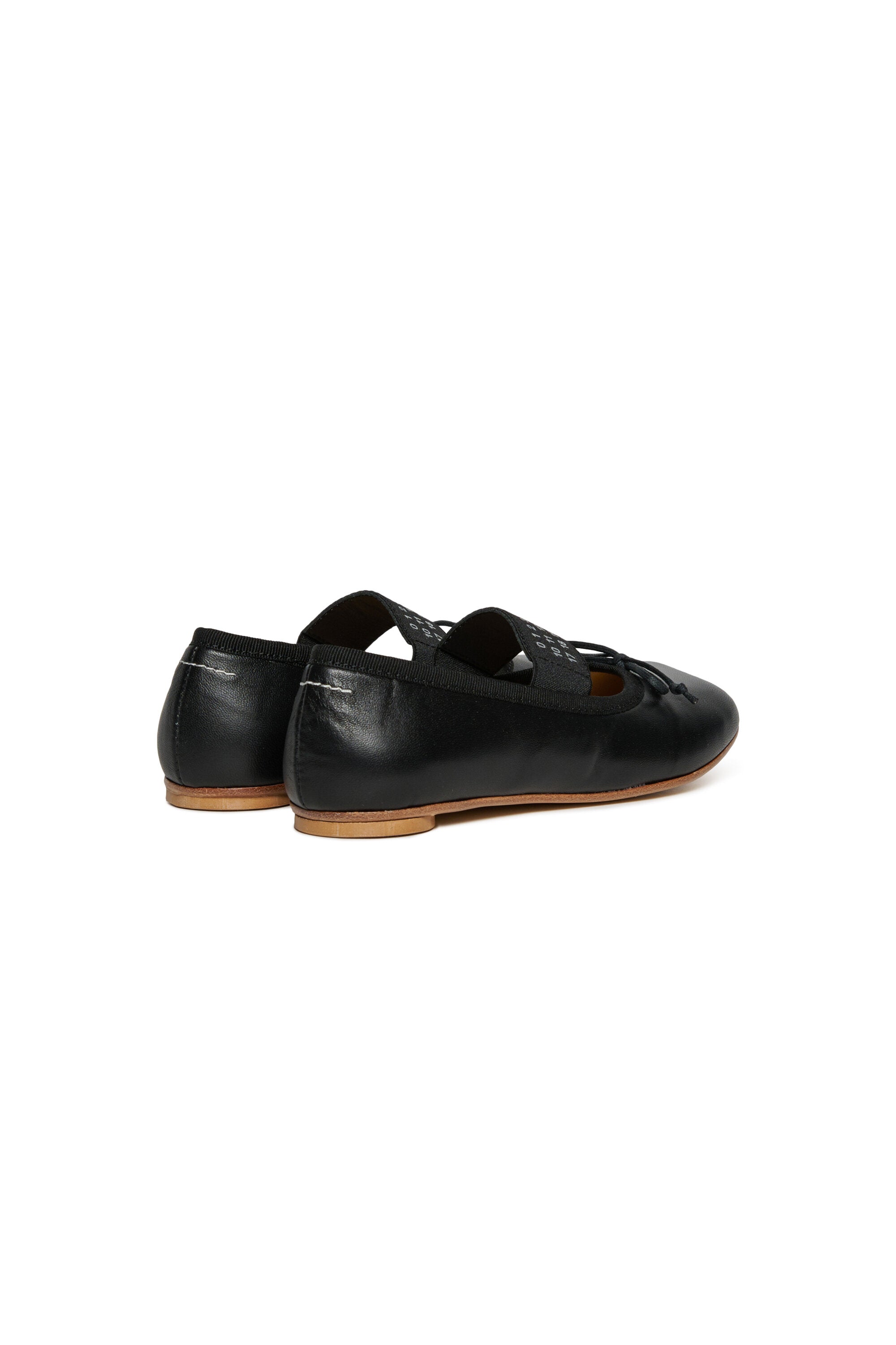 靴 Maison Margiela BALLET SHOE size37 MM6 girl's leather ballet shoes with Numeric logo | BRAVE KID