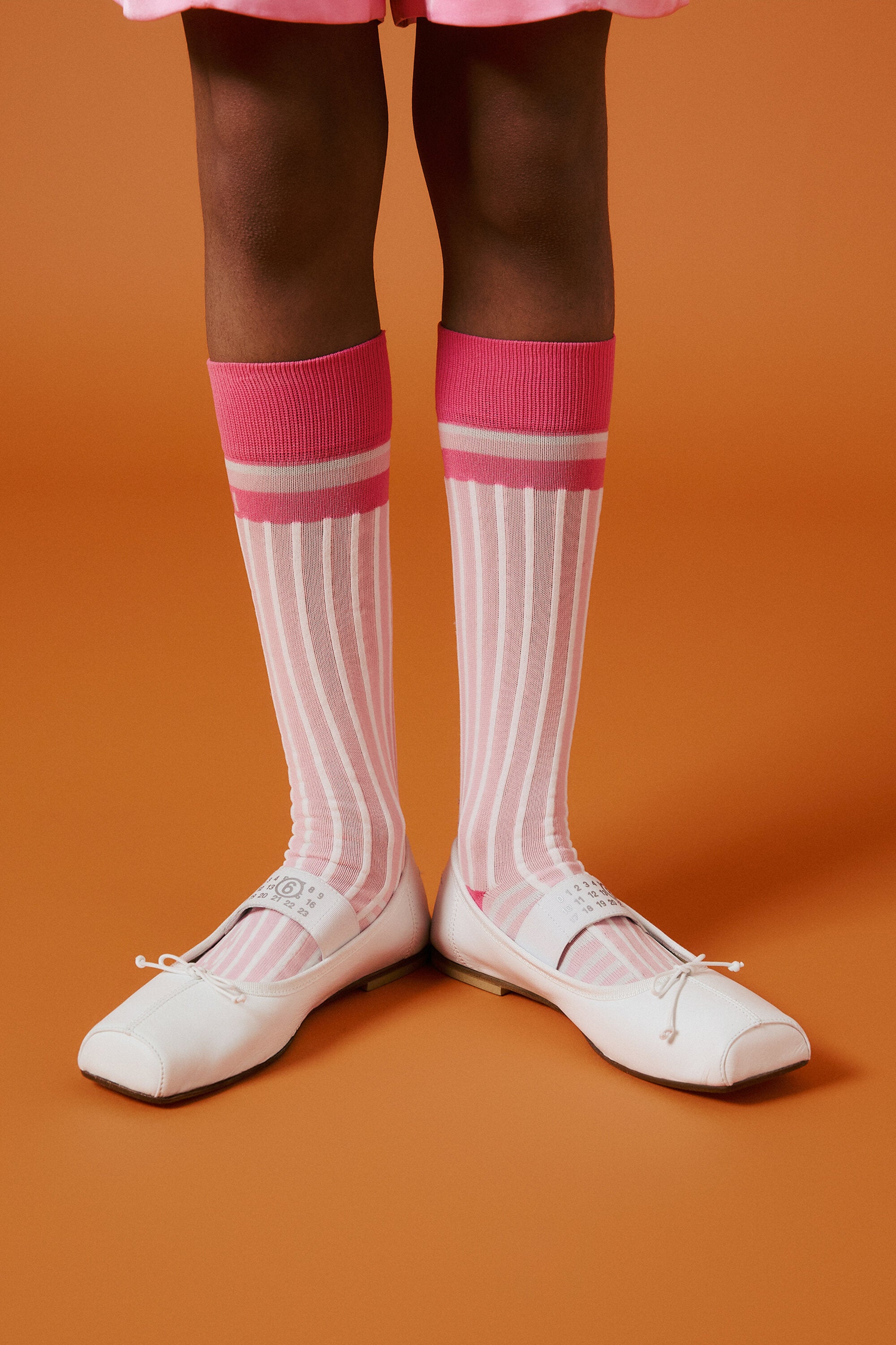 Bailarinas clásicas de piel con logotipo Numeric logo