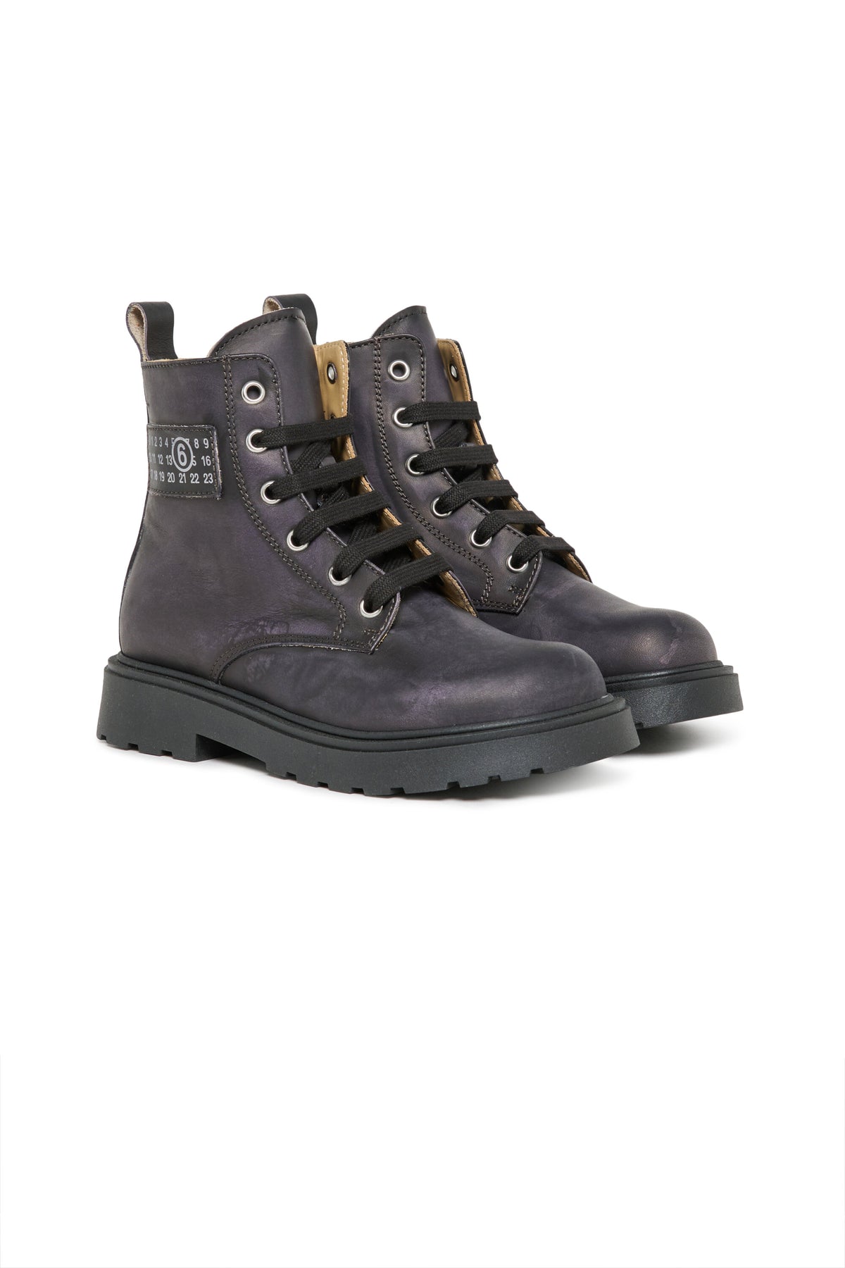 Botas anfibias de piel con logotipo