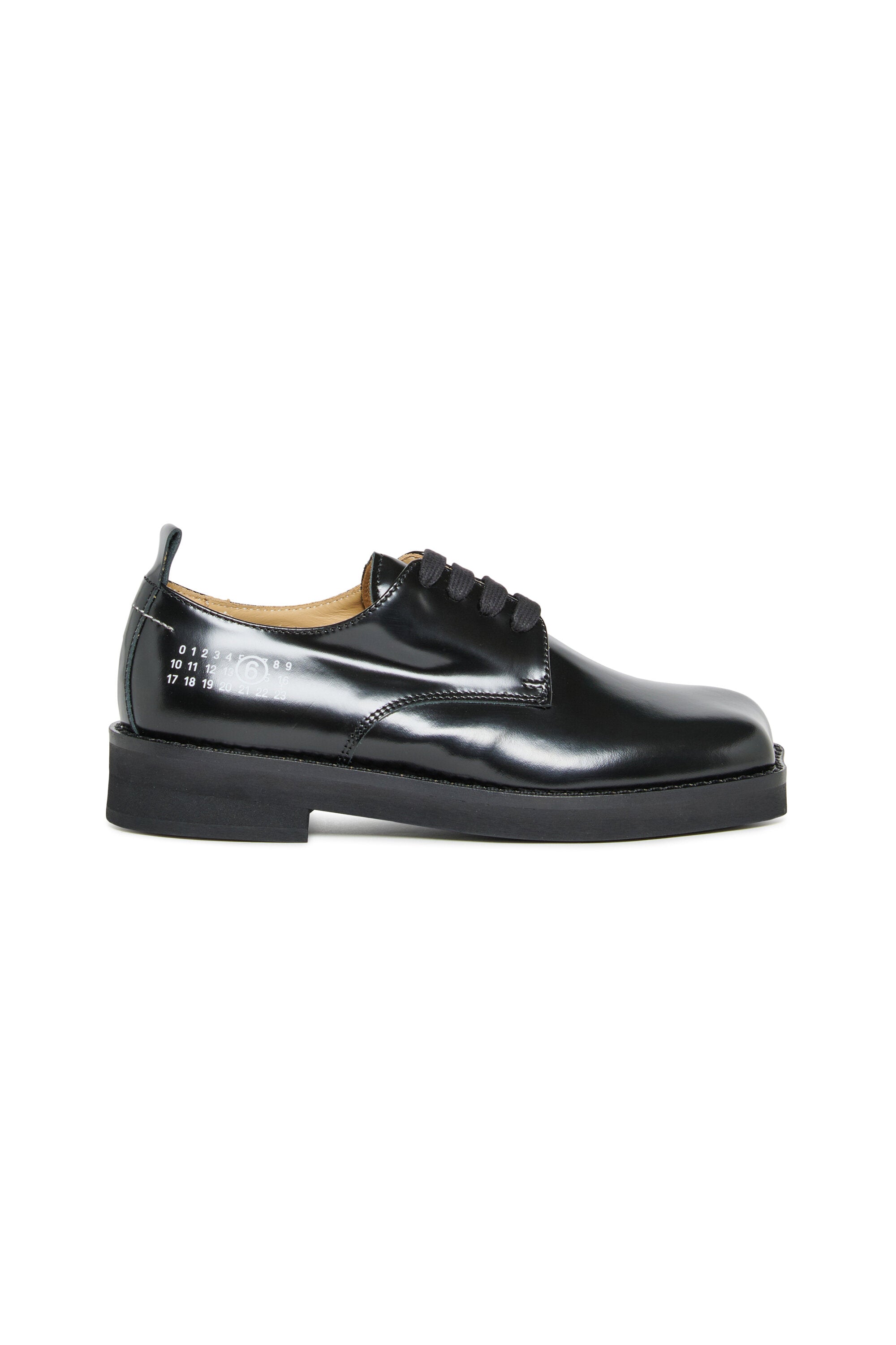 Leather Derby shoes with logo