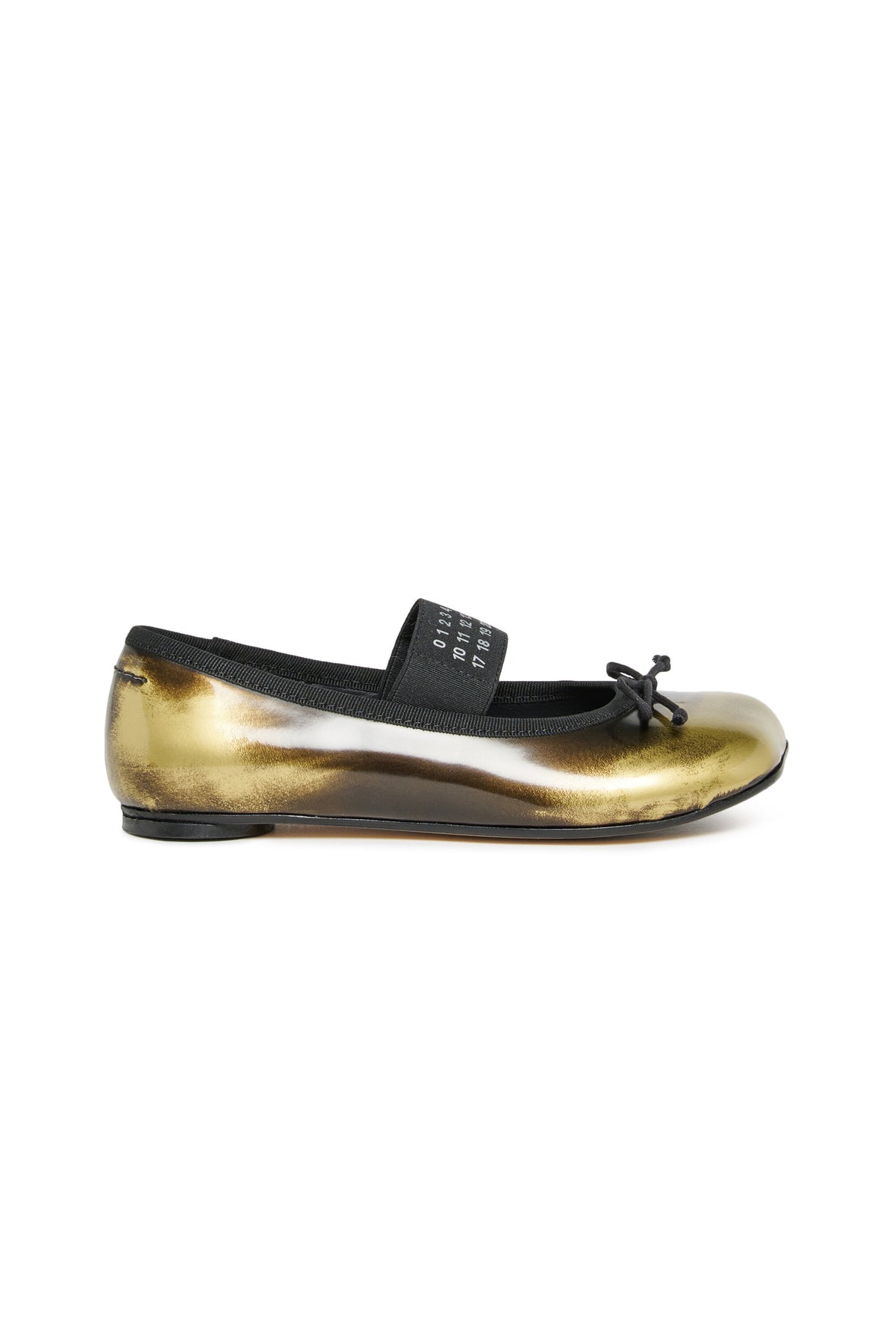 Two-tone leather ballet flats