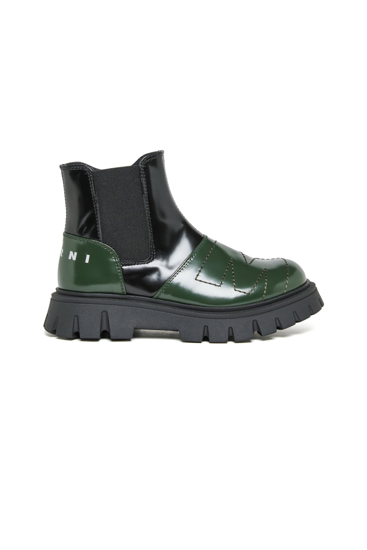 Botines Chelsea de piel bicolor