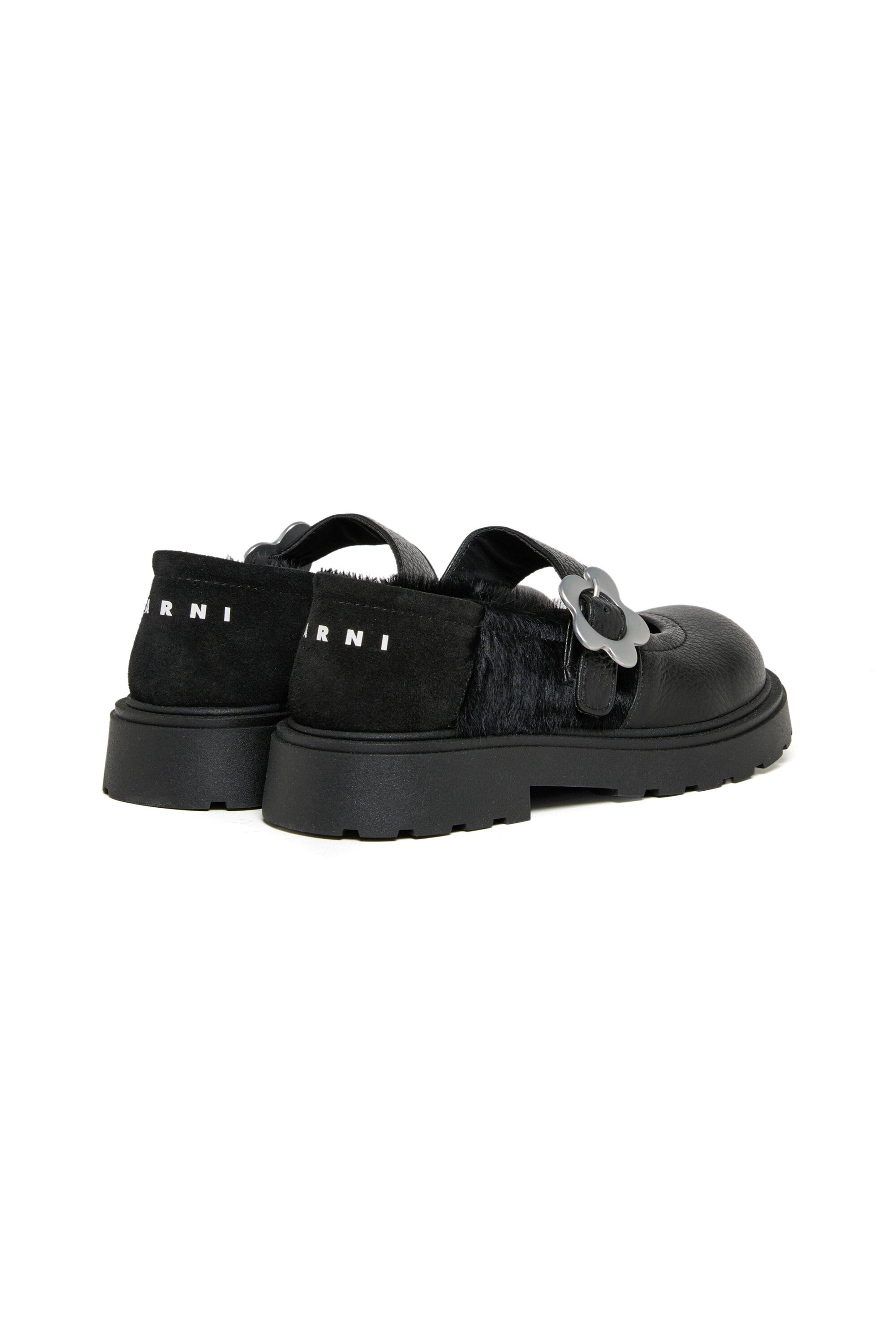 Mary Jane shoes with flower buckle