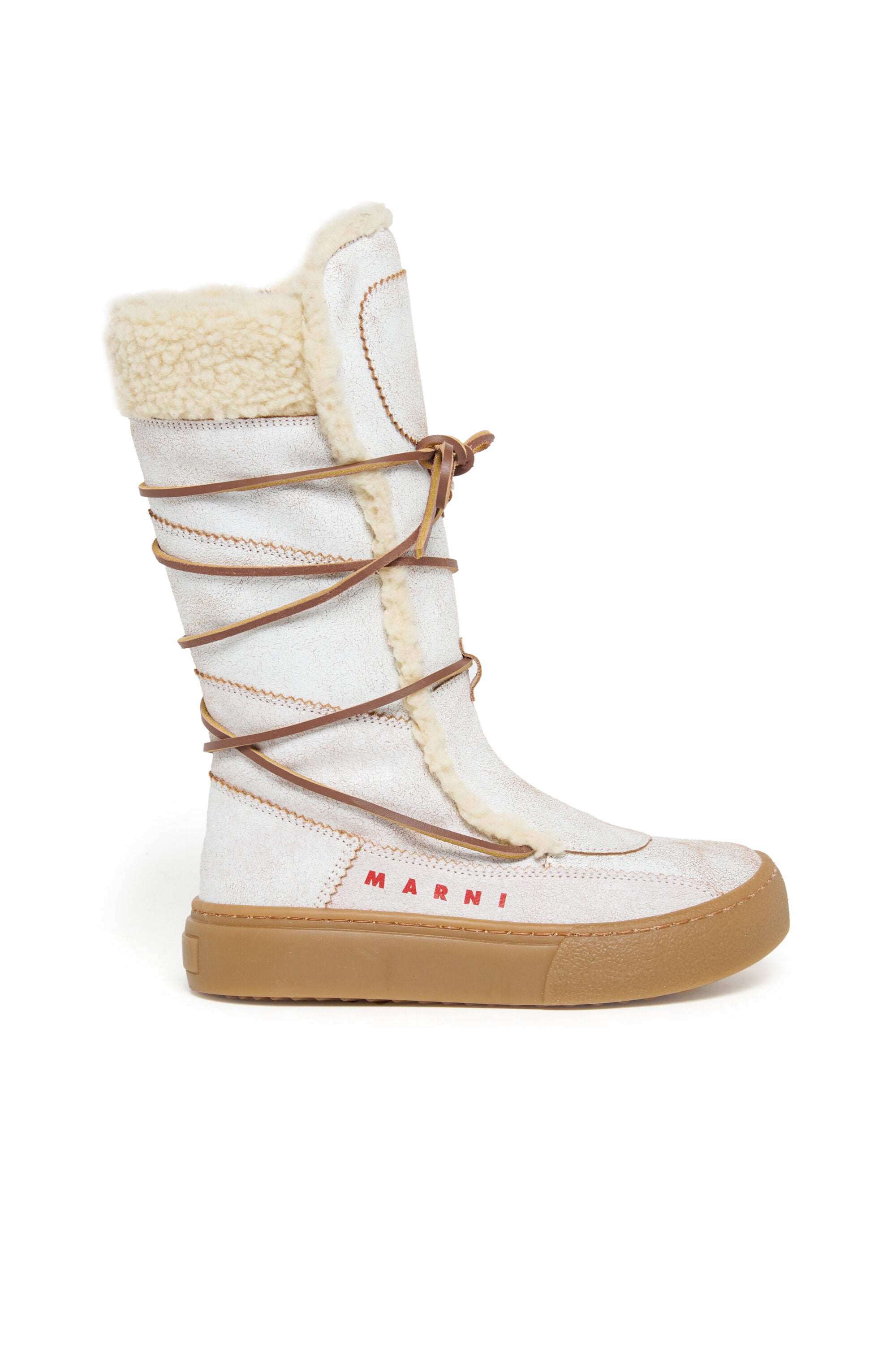Tall snow boots with teddy interior