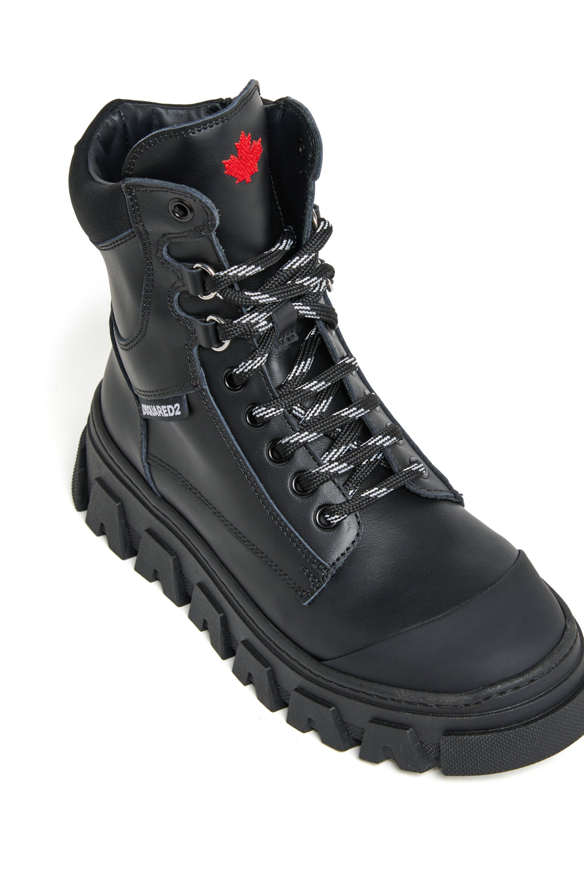 Combat boots with chunky soles