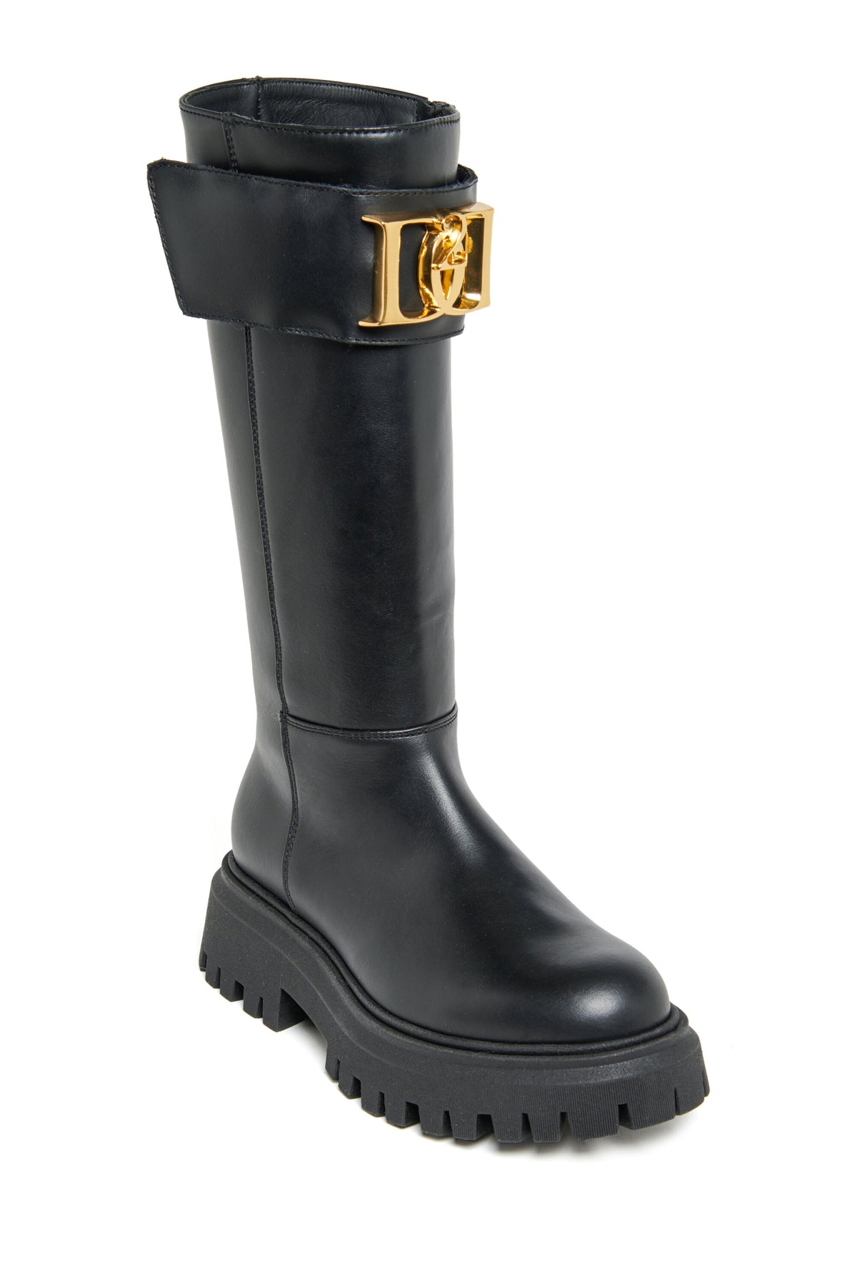 Botas altas con placa metálica