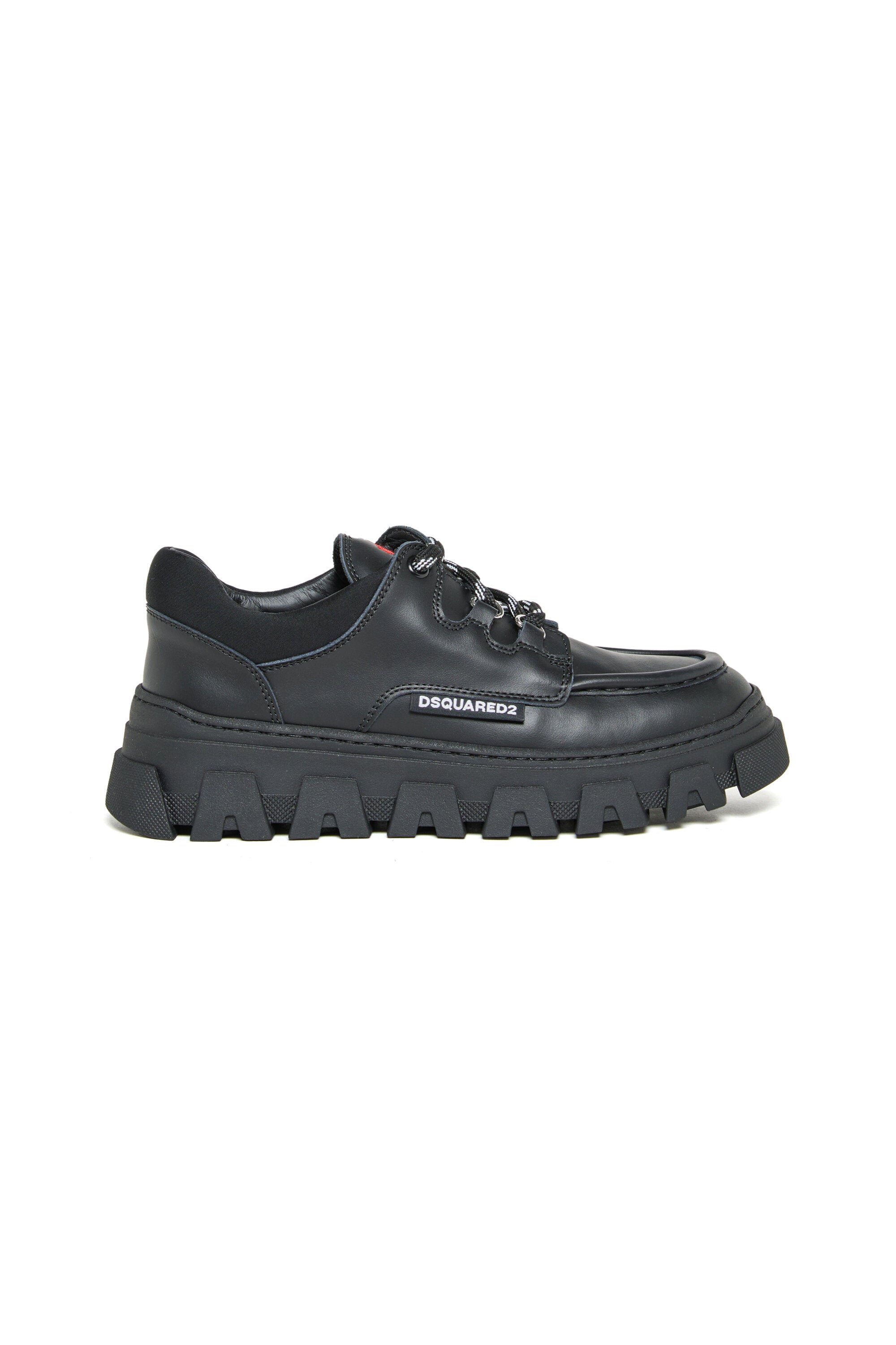 Laced shoes with chunky soles