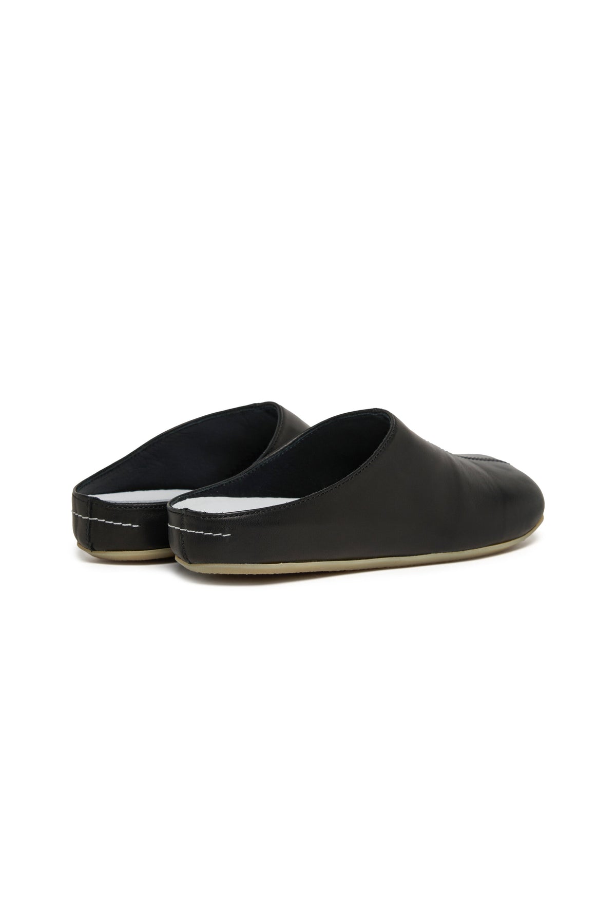Minimalist mules with logo