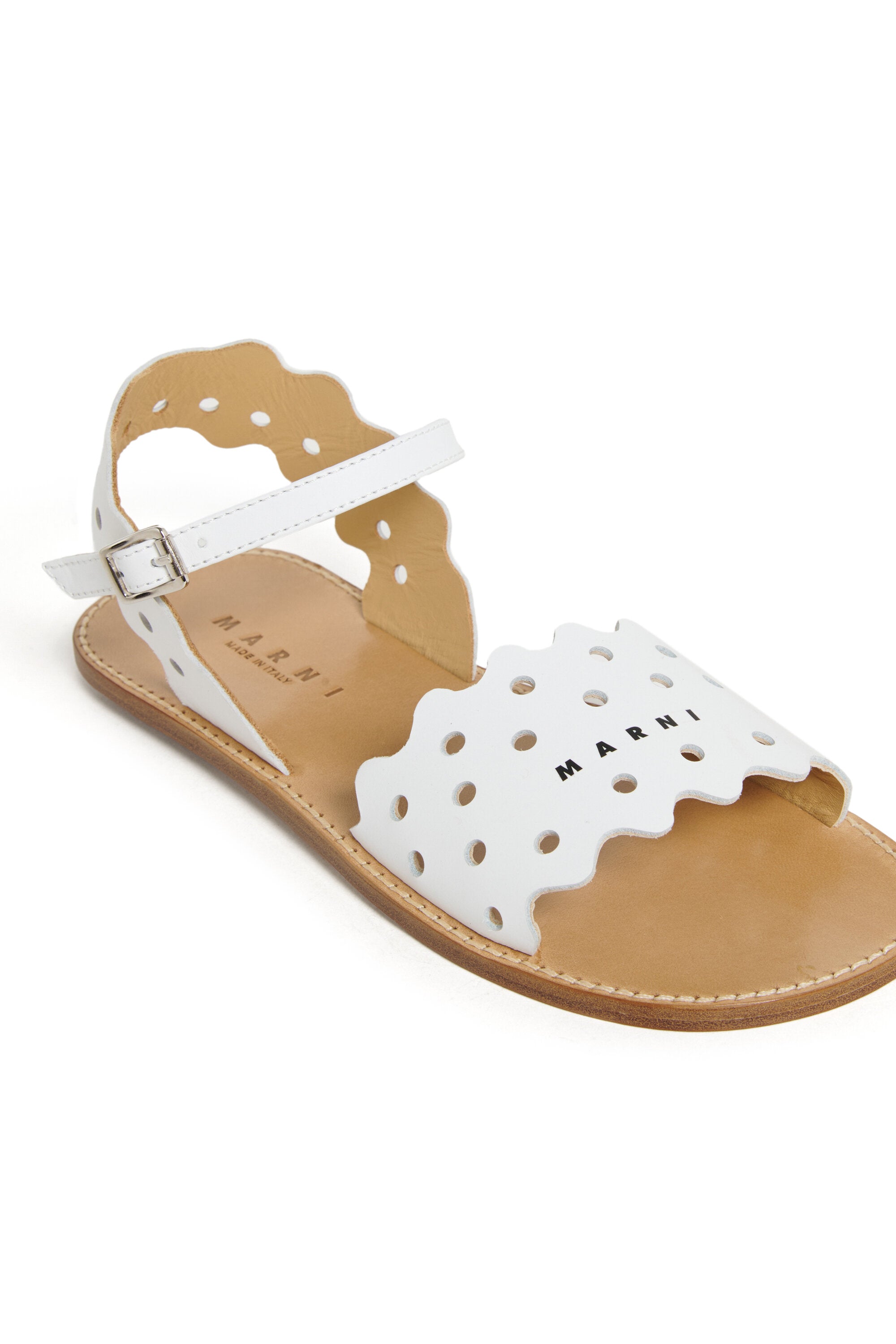 Sandalias caladas con logo