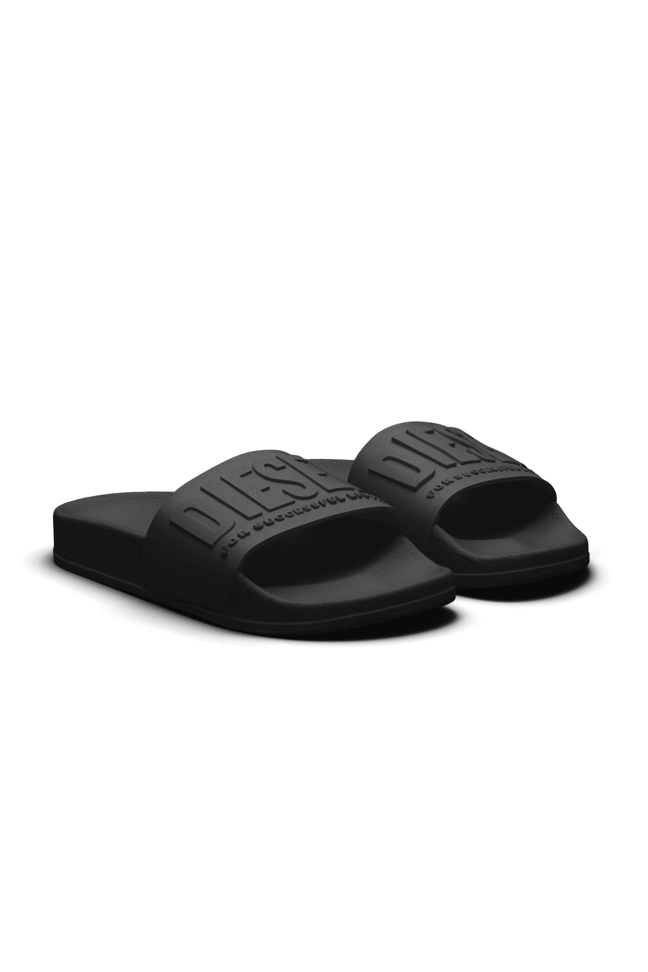 Black Mayemi slide slippers with embossed logo Black Mayemi slide slippers with embossed logo