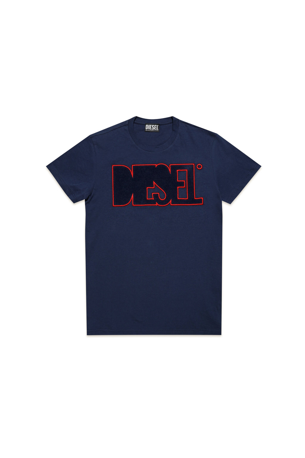 Blue t-shirt with Diesel logo applique