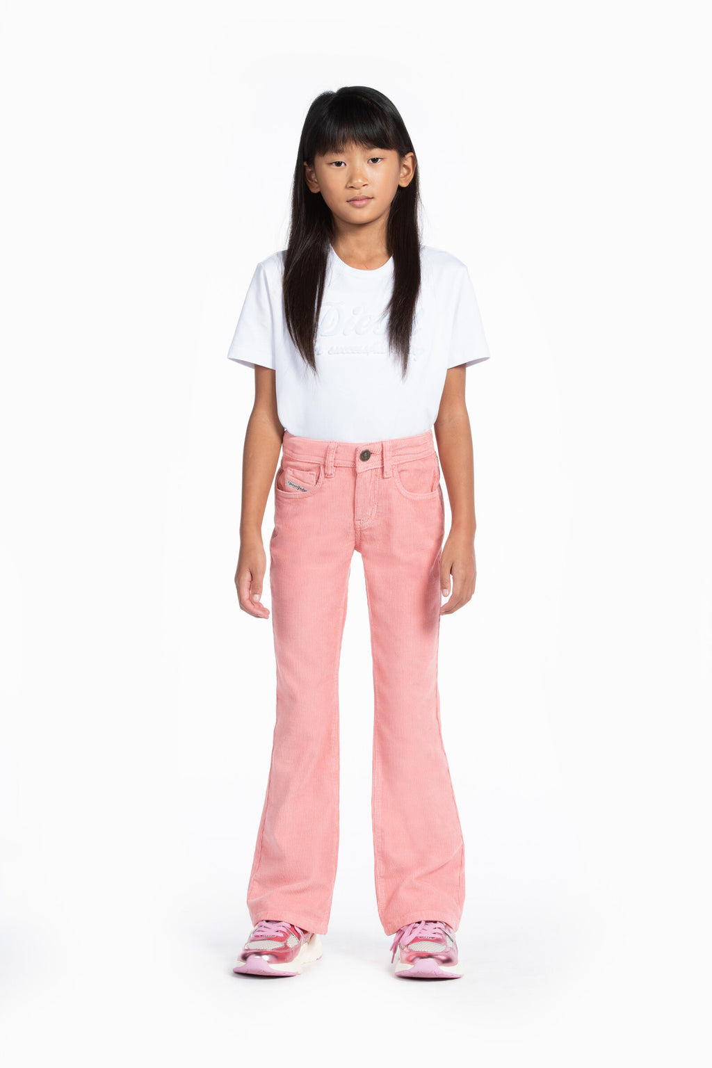 Jeans 1969 D-Ebbey bootcut in pink velvet