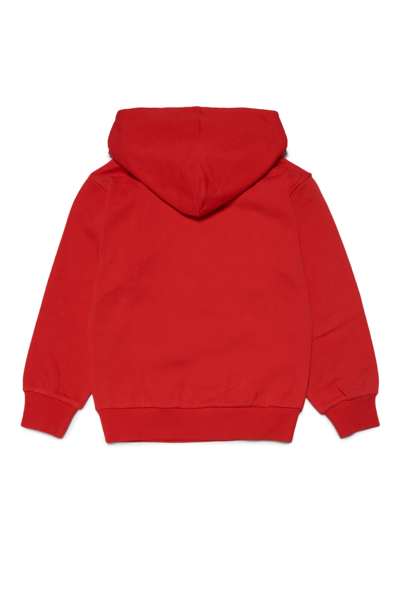 Sudadera roja con capucha y logotipo con efecto acuarela Sudadera roja con capucha y logotipo con efecto acuarela
