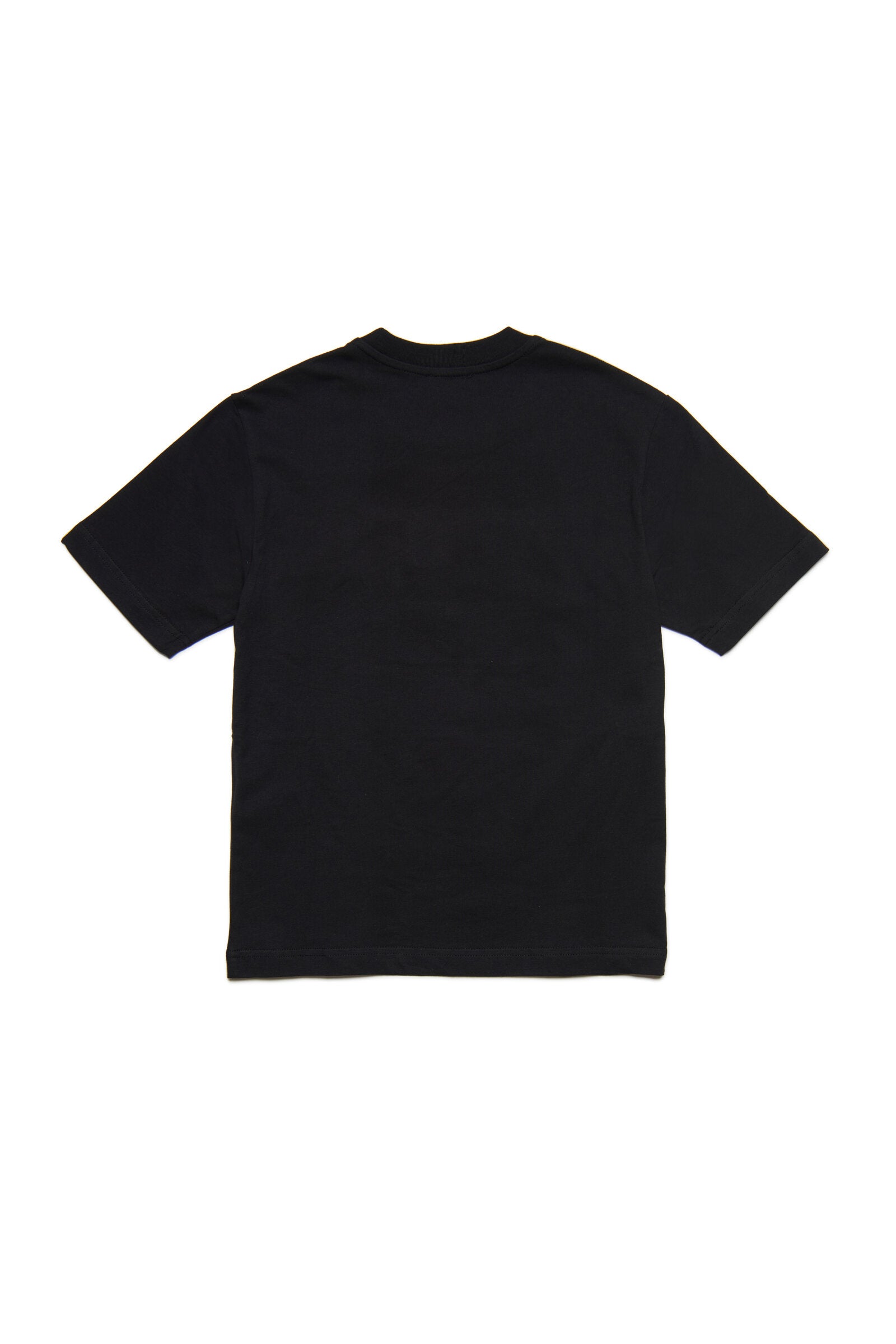 Camiseta de jersey negra con logotipo efecto acuarela