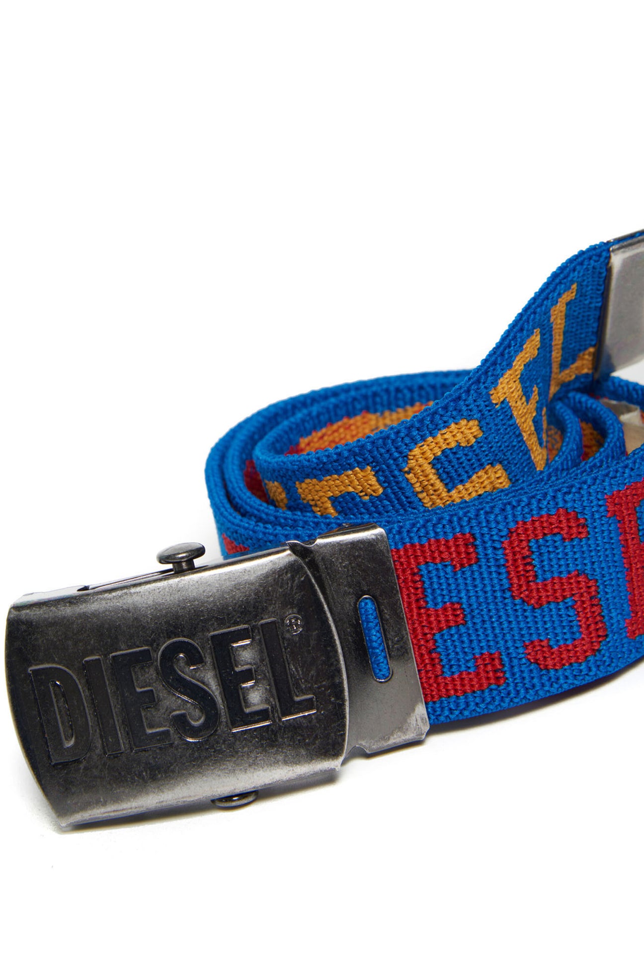 Cinturón de cinta azul con logotipo de color Cinturón de cinta azul con logotipo de color