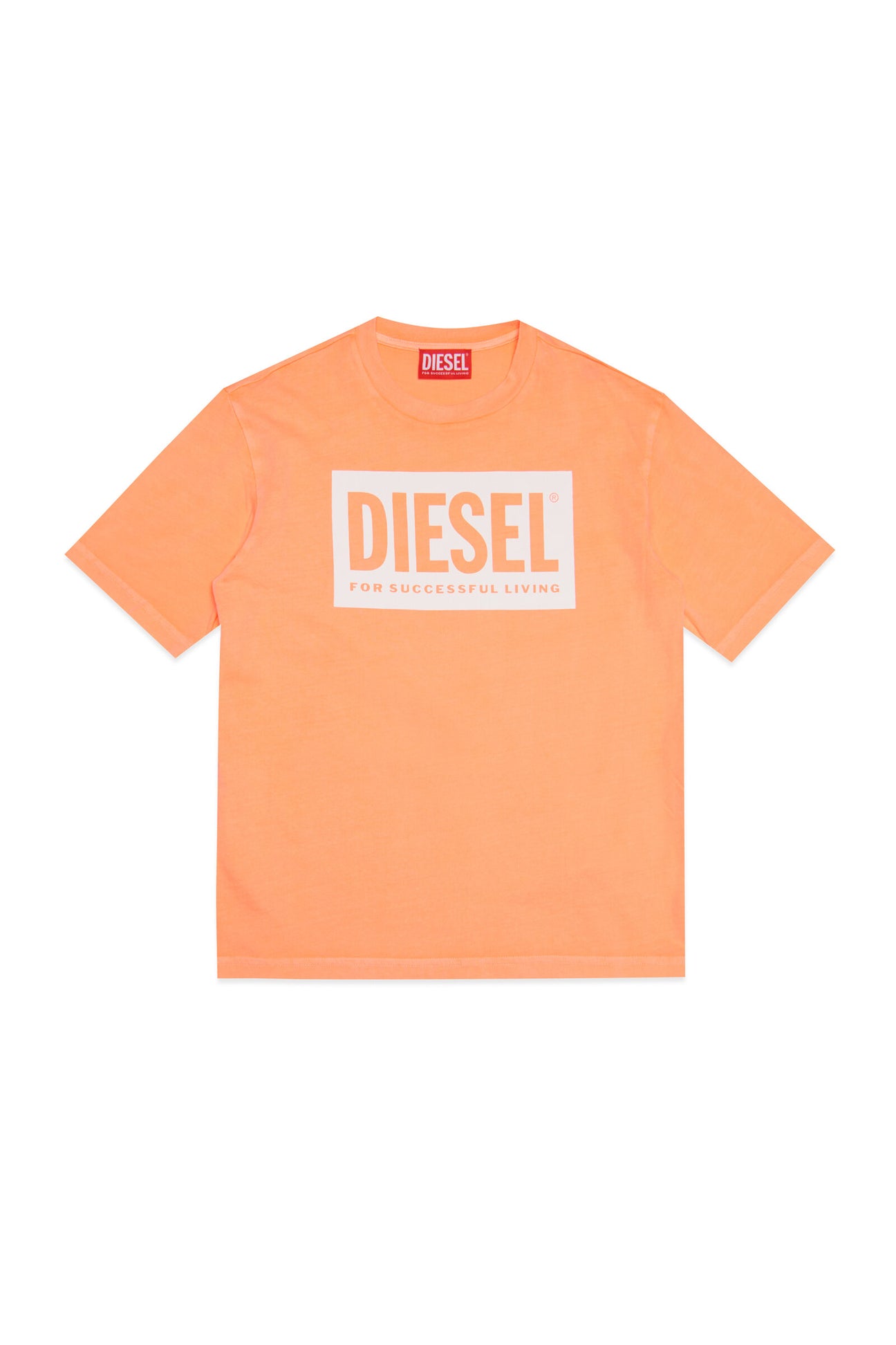 Fluorescent orange T-shirt in jersey with logo Fluorescent orange T-shirt in jersey with logo