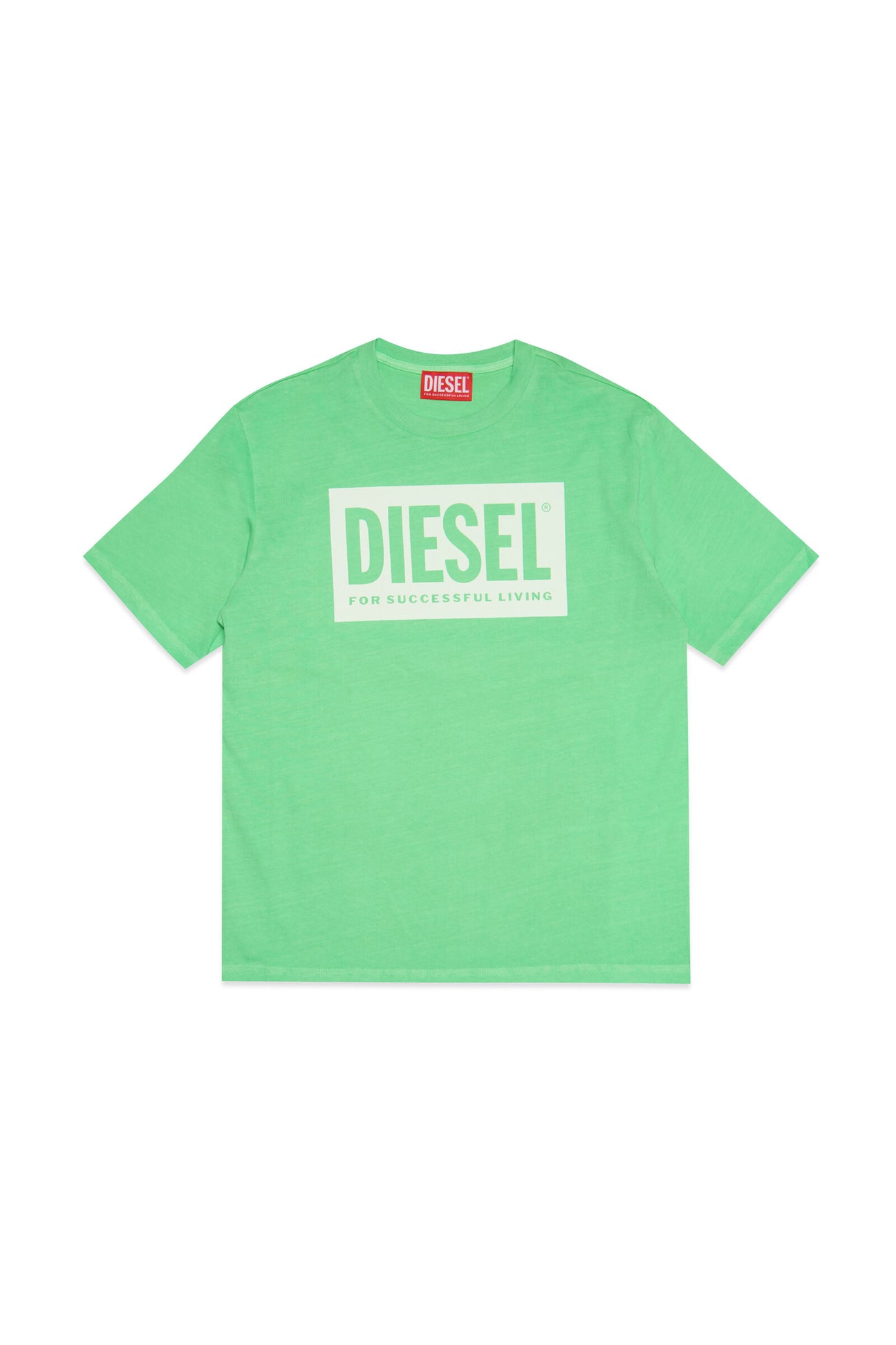 Fluorescent green T-shirt in jersey with logo Fluorescent green T-shirt in jersey with logo