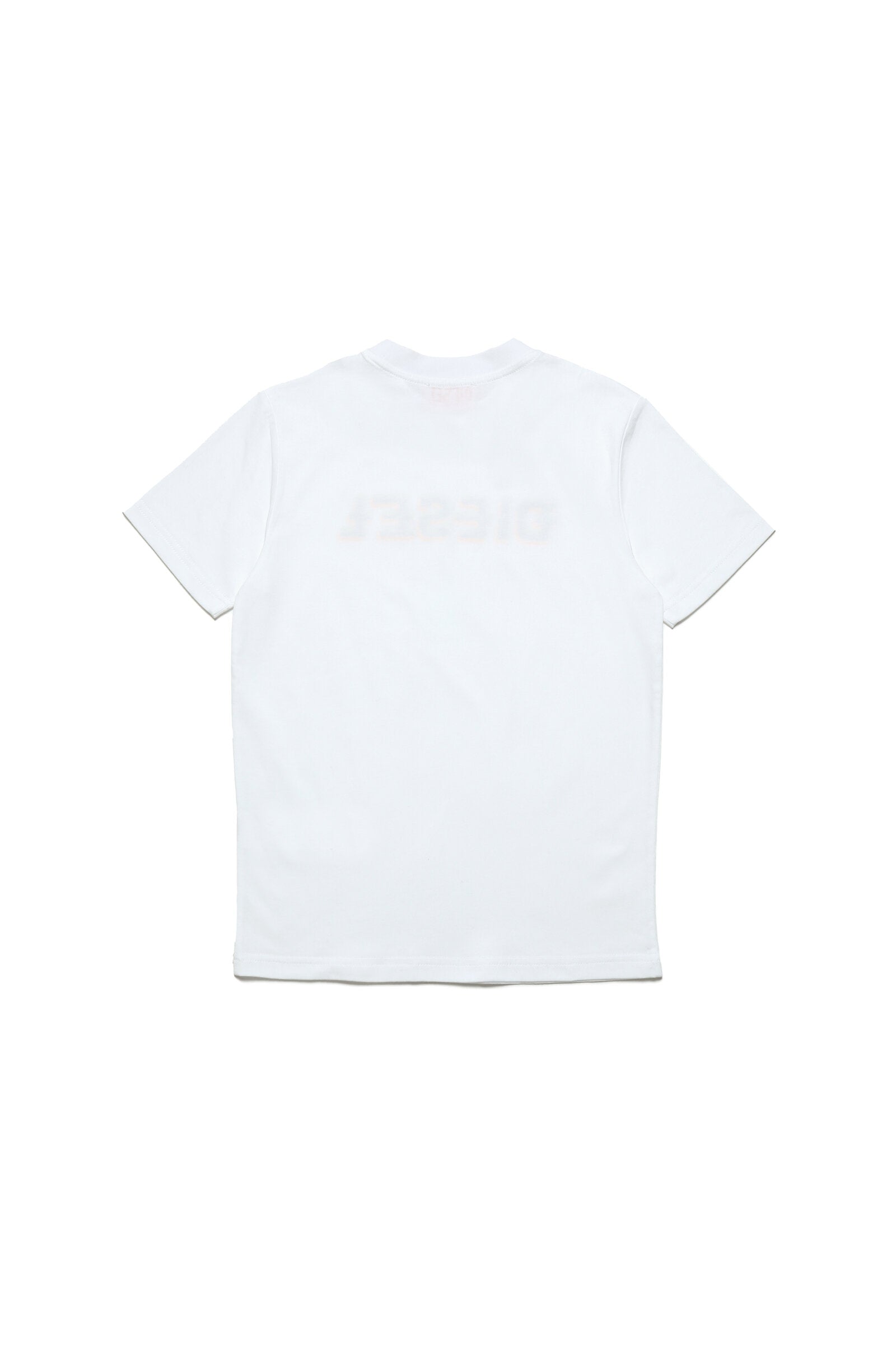 Crew-neck jersey t-shirt with three-dimensional logo