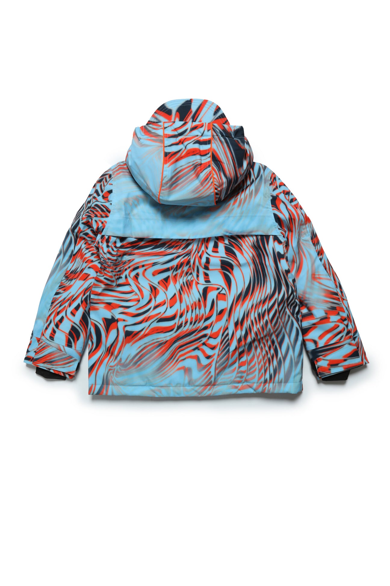 Hooded ski jacket with optical allover pattern Hooded ski jacket with optical allover pattern