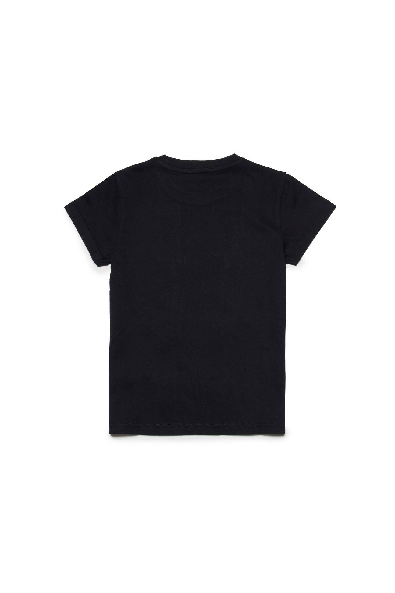 Black t-shirt with sequined Diesel logo Black t-shirt with sequined Diesel logo