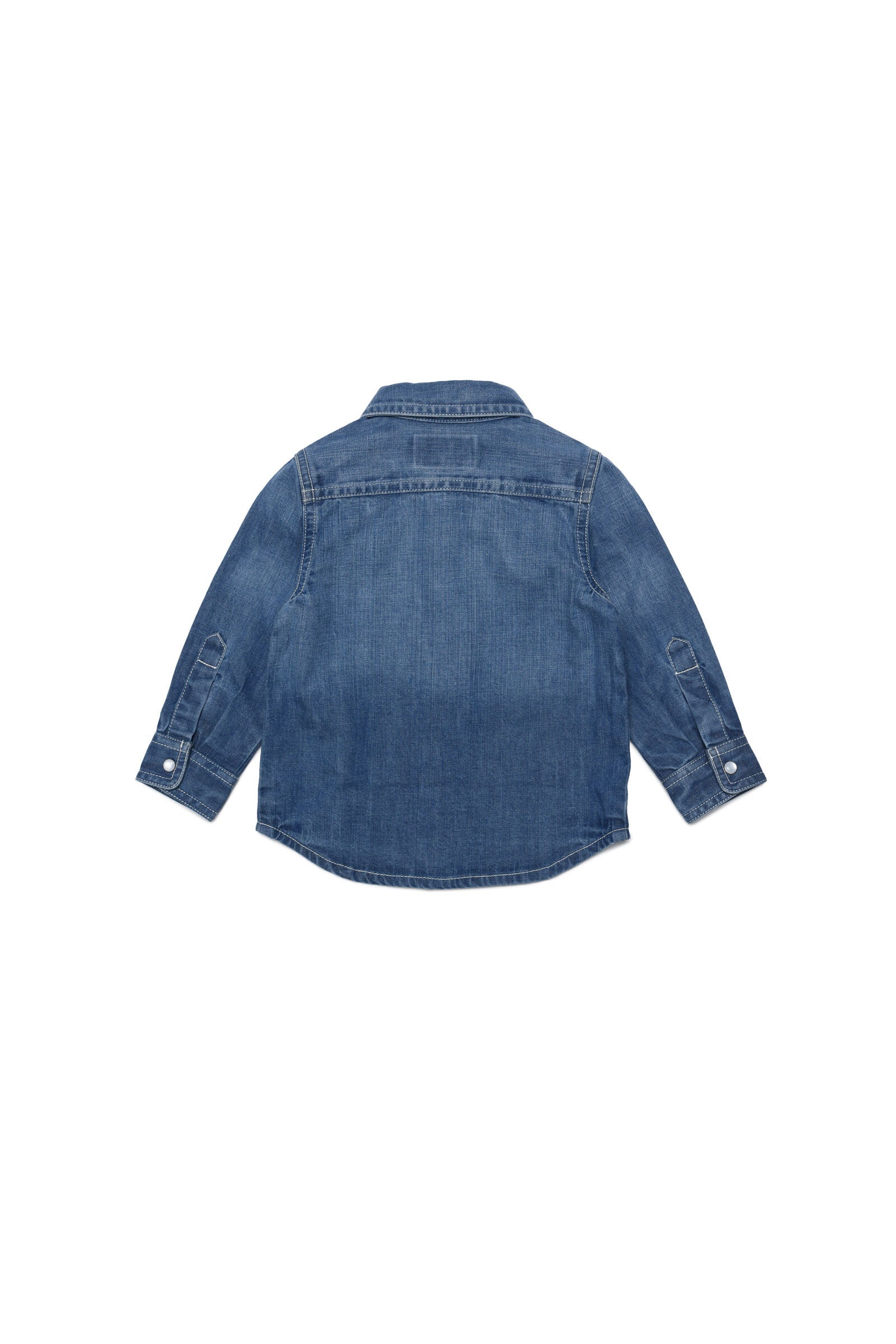 Denim shirt with embroidered logo