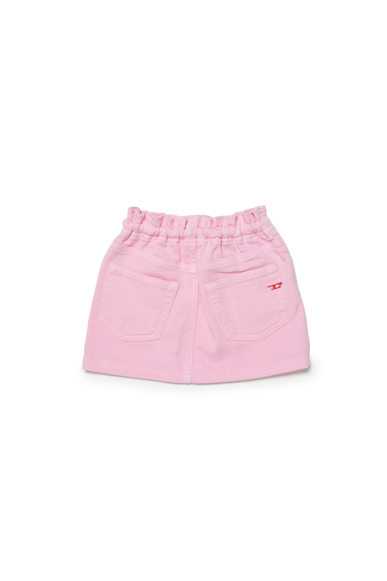 Pastel pink denin skirt with drawstrings Pastel pink denin skirt with drawstrings