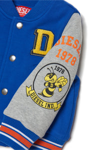 College-style bomber jacket in fleece