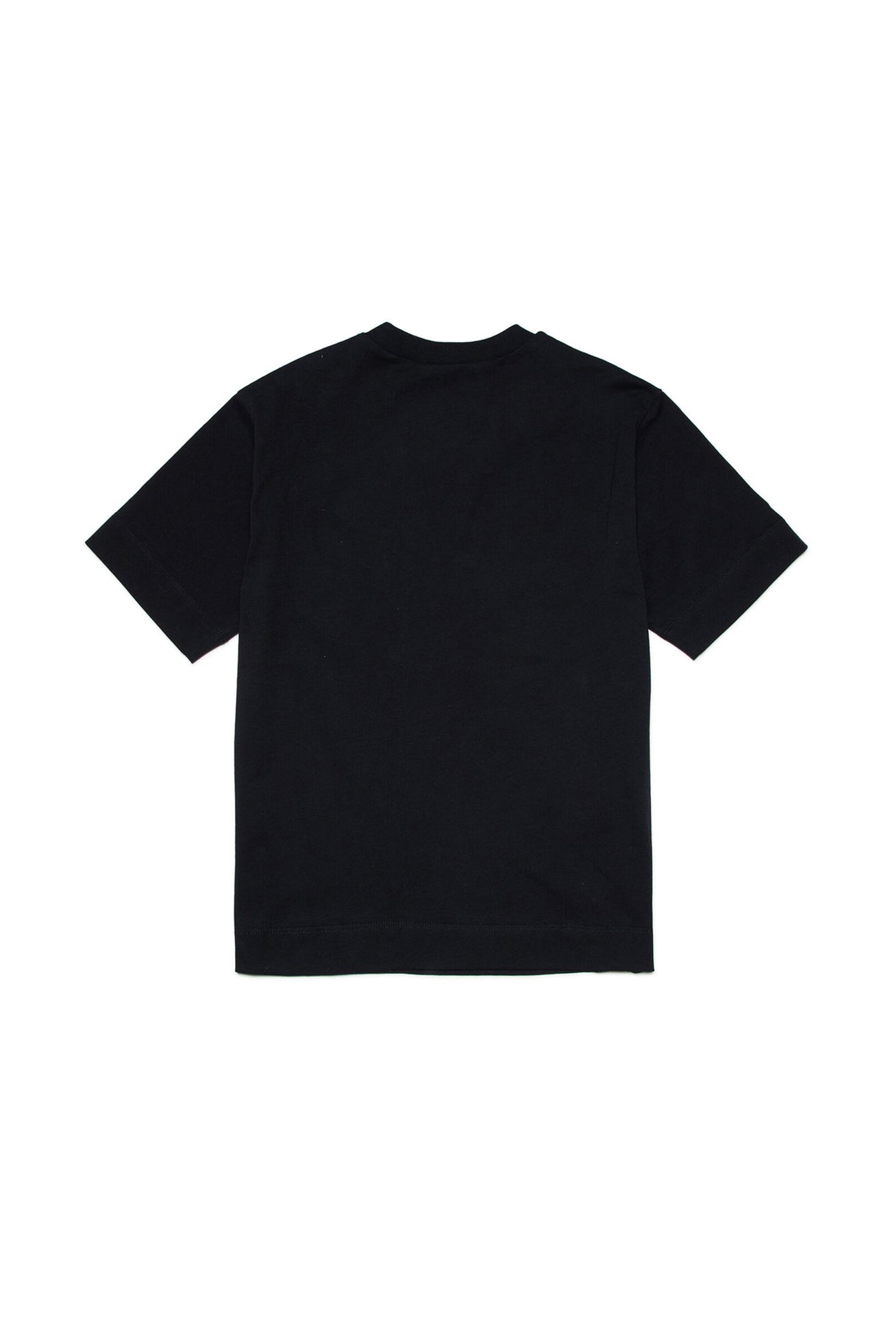 Camiseta negra de jersey con logotipo Camiseta negra de jersey con logotipo