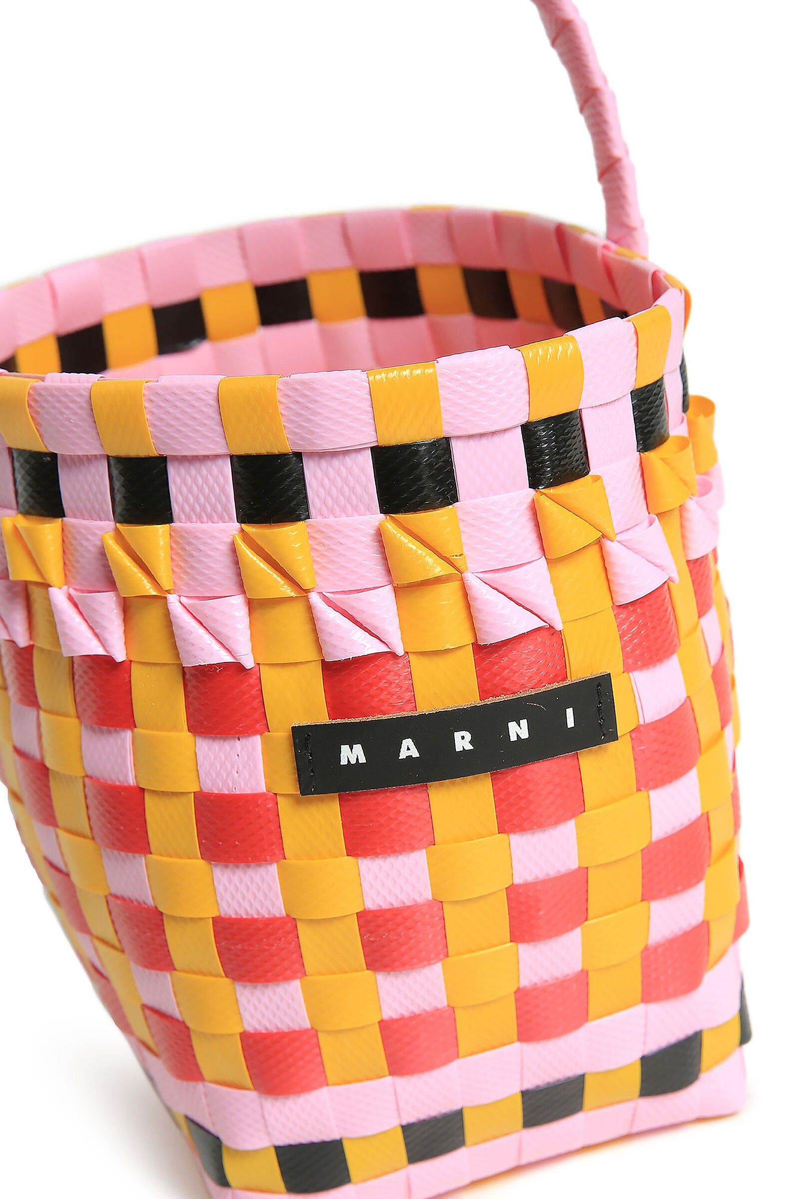 Orange MARNI MARKET MINI BASKET bag