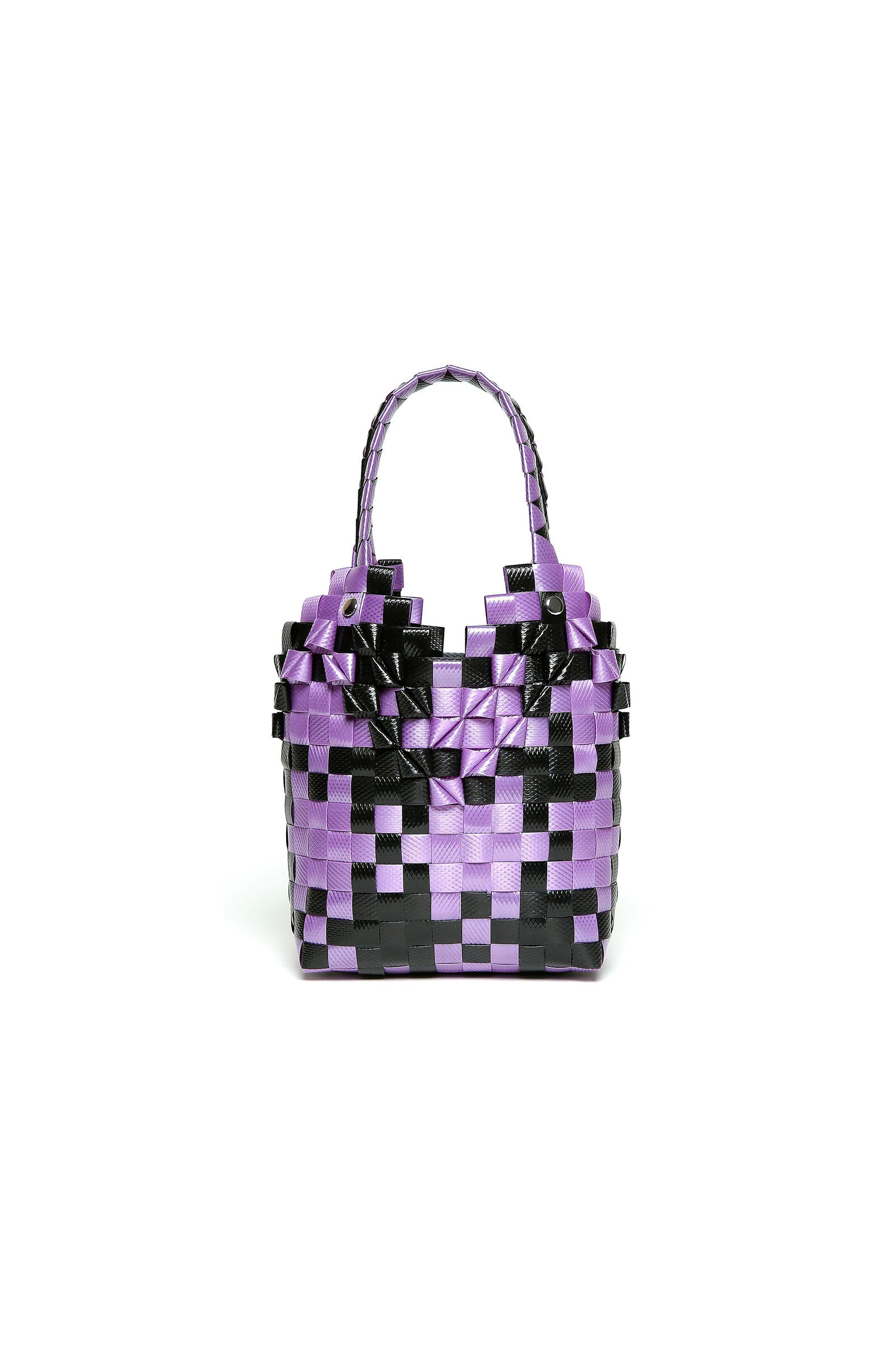 Woven Double Handle Tote Bag - Lilac