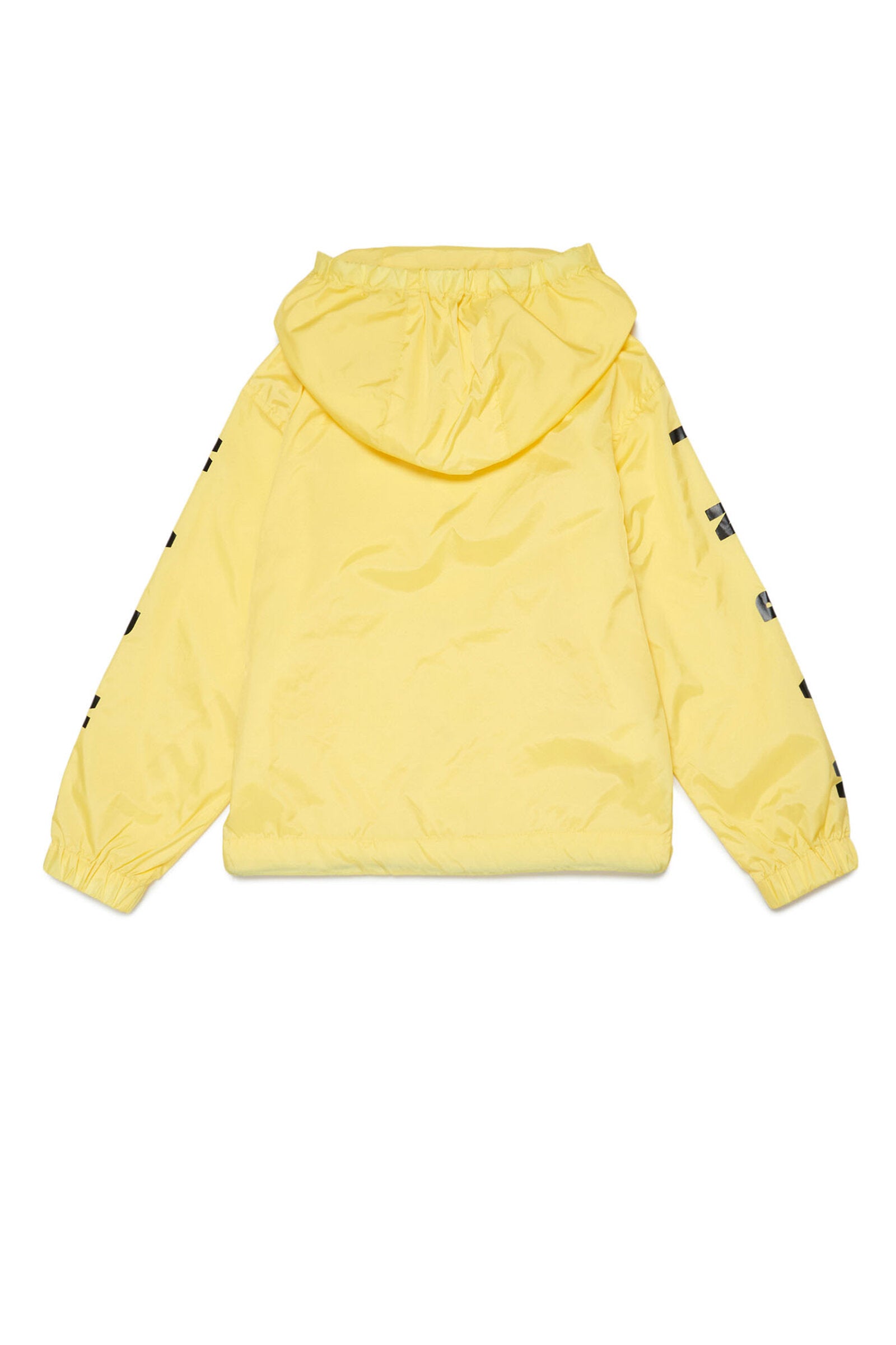 Marni yellow waterproof hooded jacket with button fastening and
