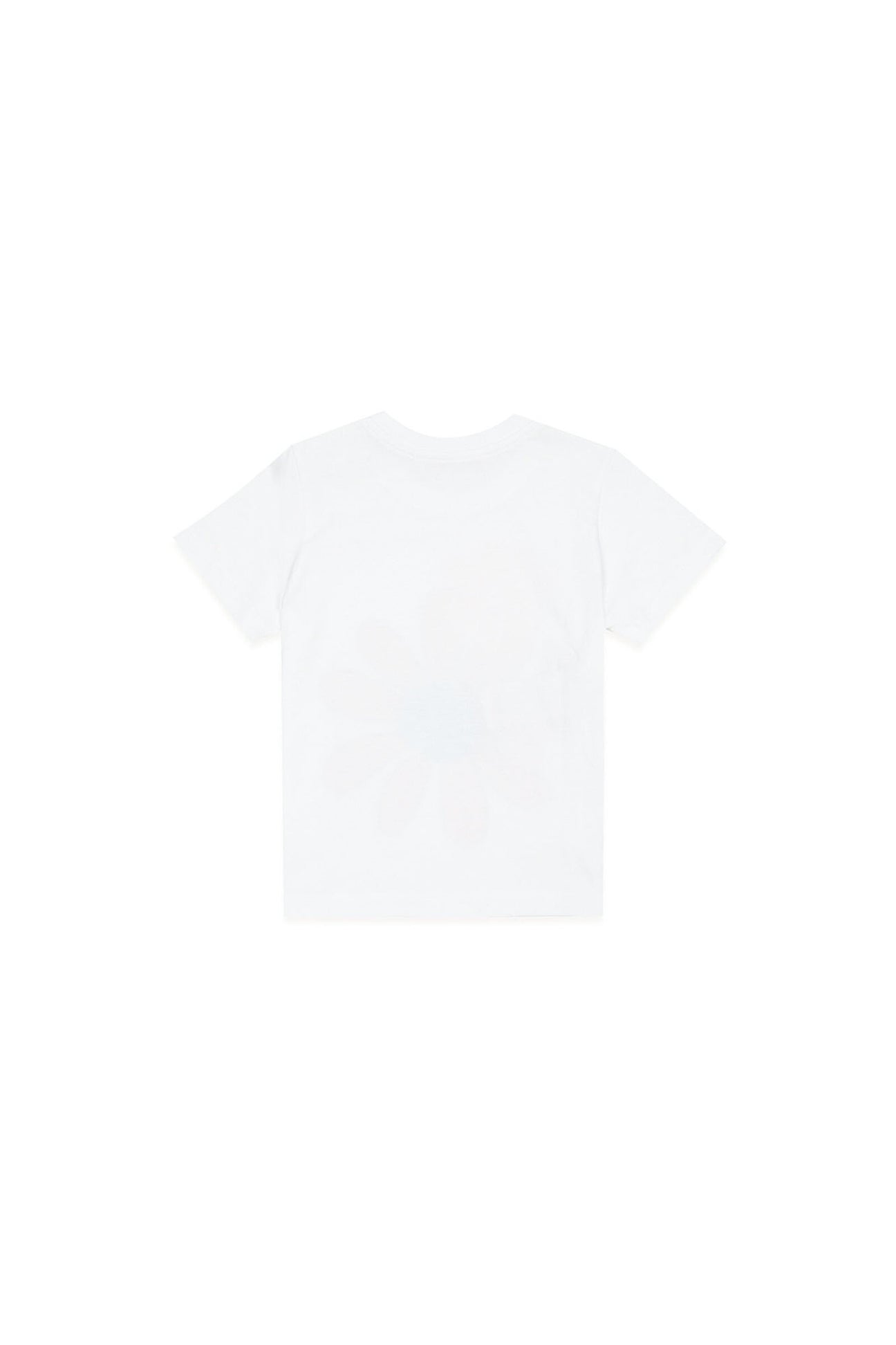 Camiseta blanca de algodón con estampado floral Camiseta blanca de algodón con estampado floral