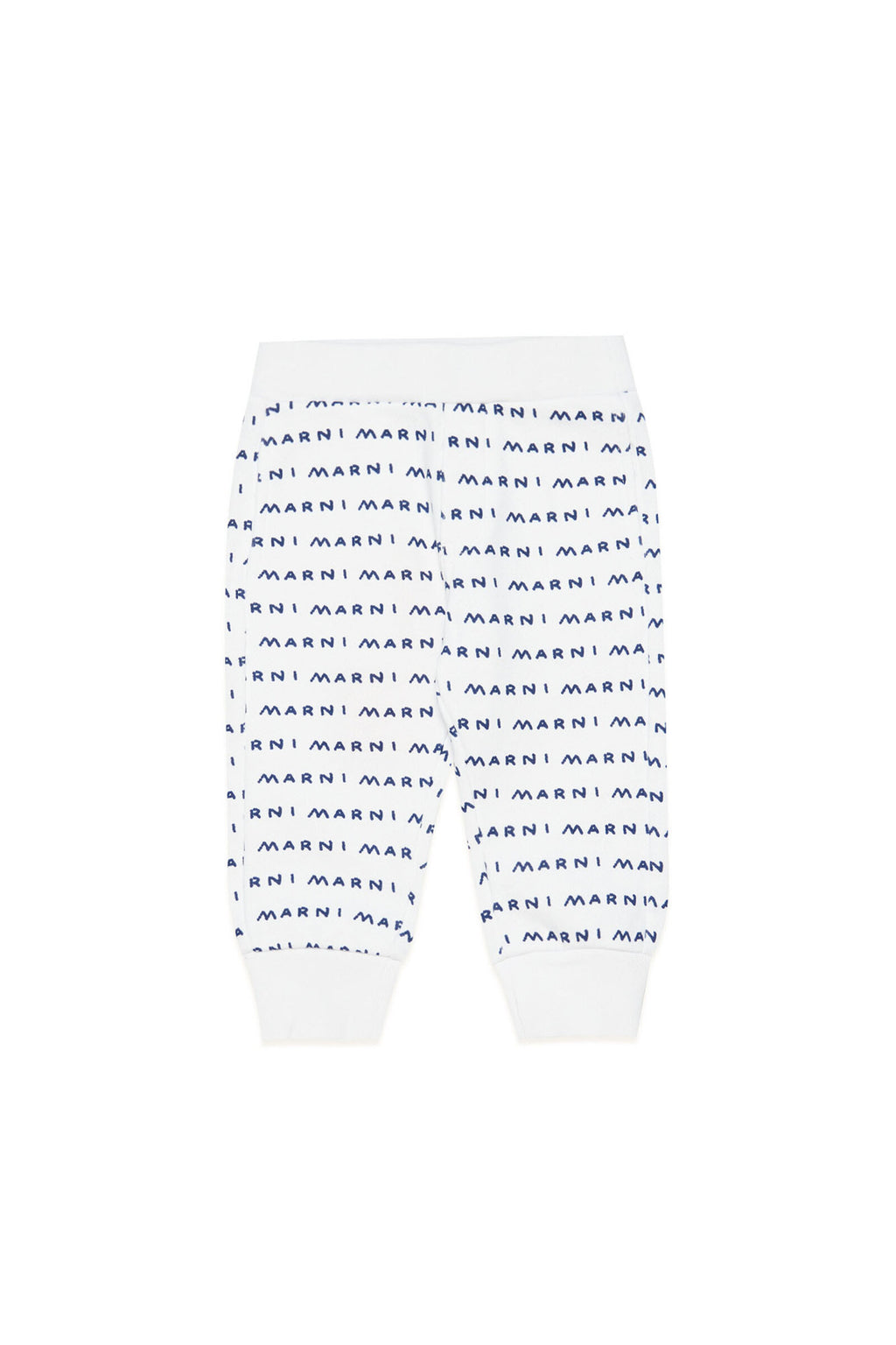 Pantalones blancos de algodón con logotipo allover estilo hechos a mano