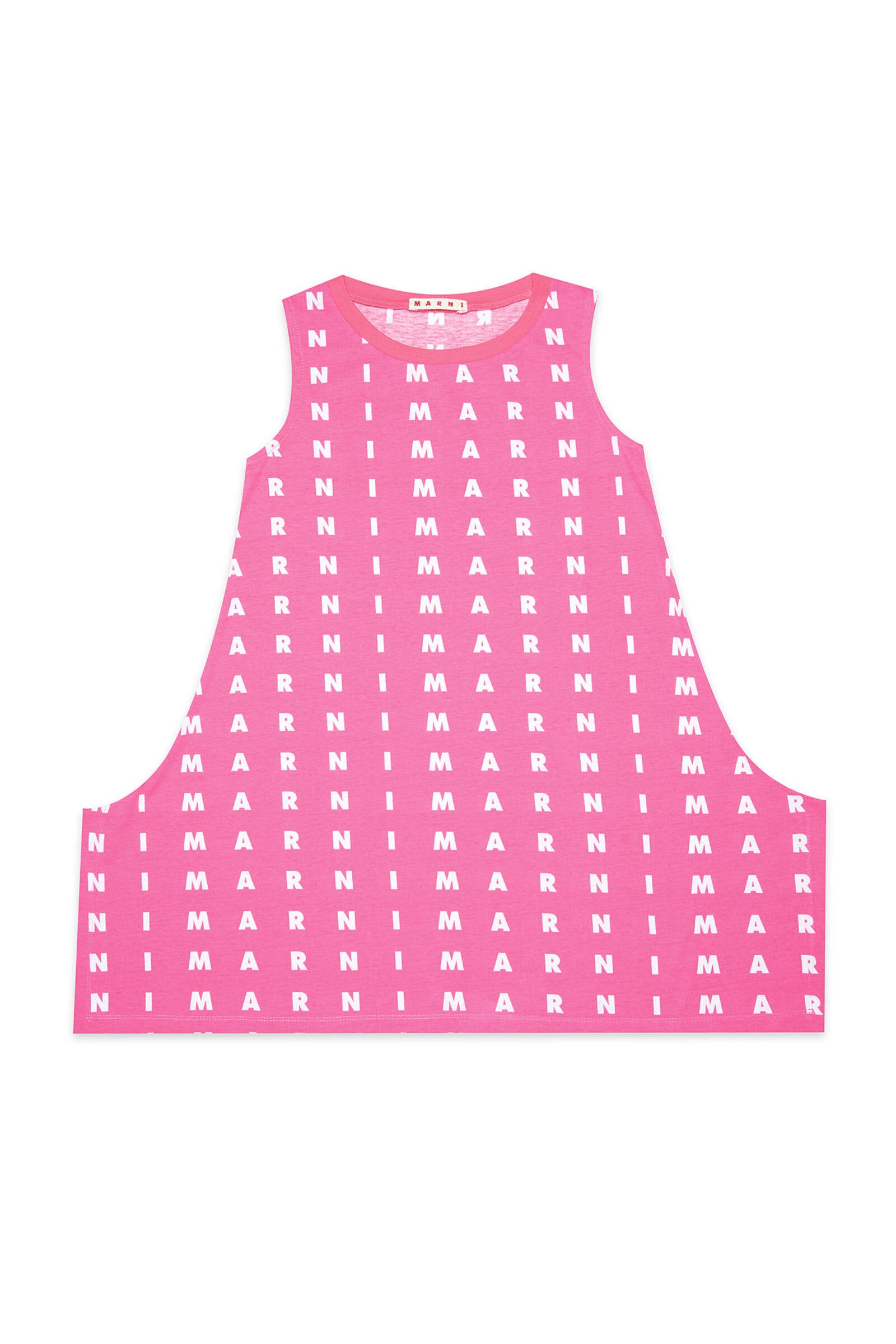 Fuchsia jersey cover-up with allover logo pattern
