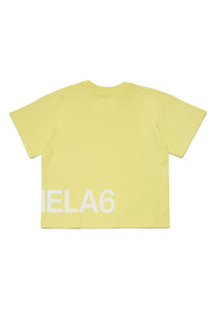 MM6 yellow t-shirt in jersey with maxi-logo for children | Brave Kid