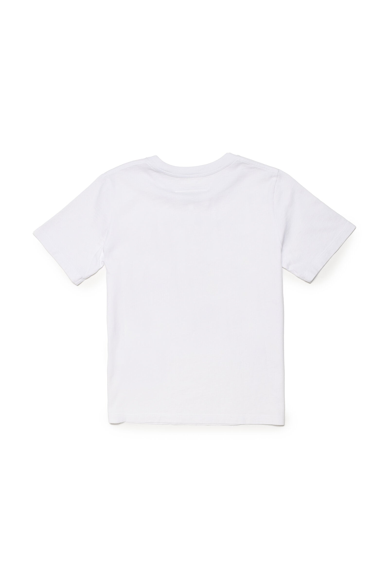 White t-shirt in jersey with mirror effect logo