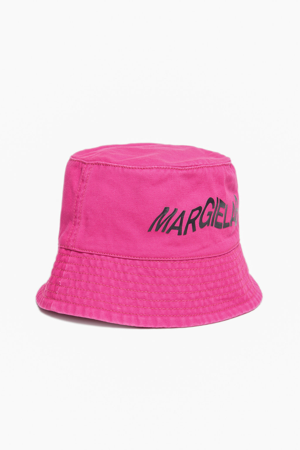 Pink gabardine fisherman's cap with logo