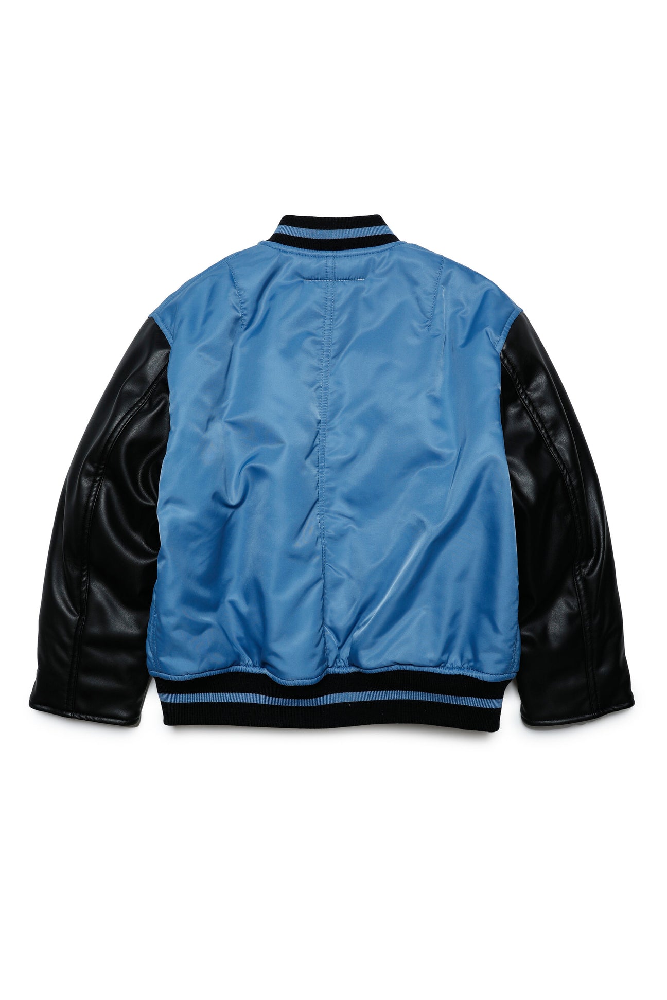 Twill bomber jacket with imitation leather sleeves Twill bomber jacket with imitation leather sleeves