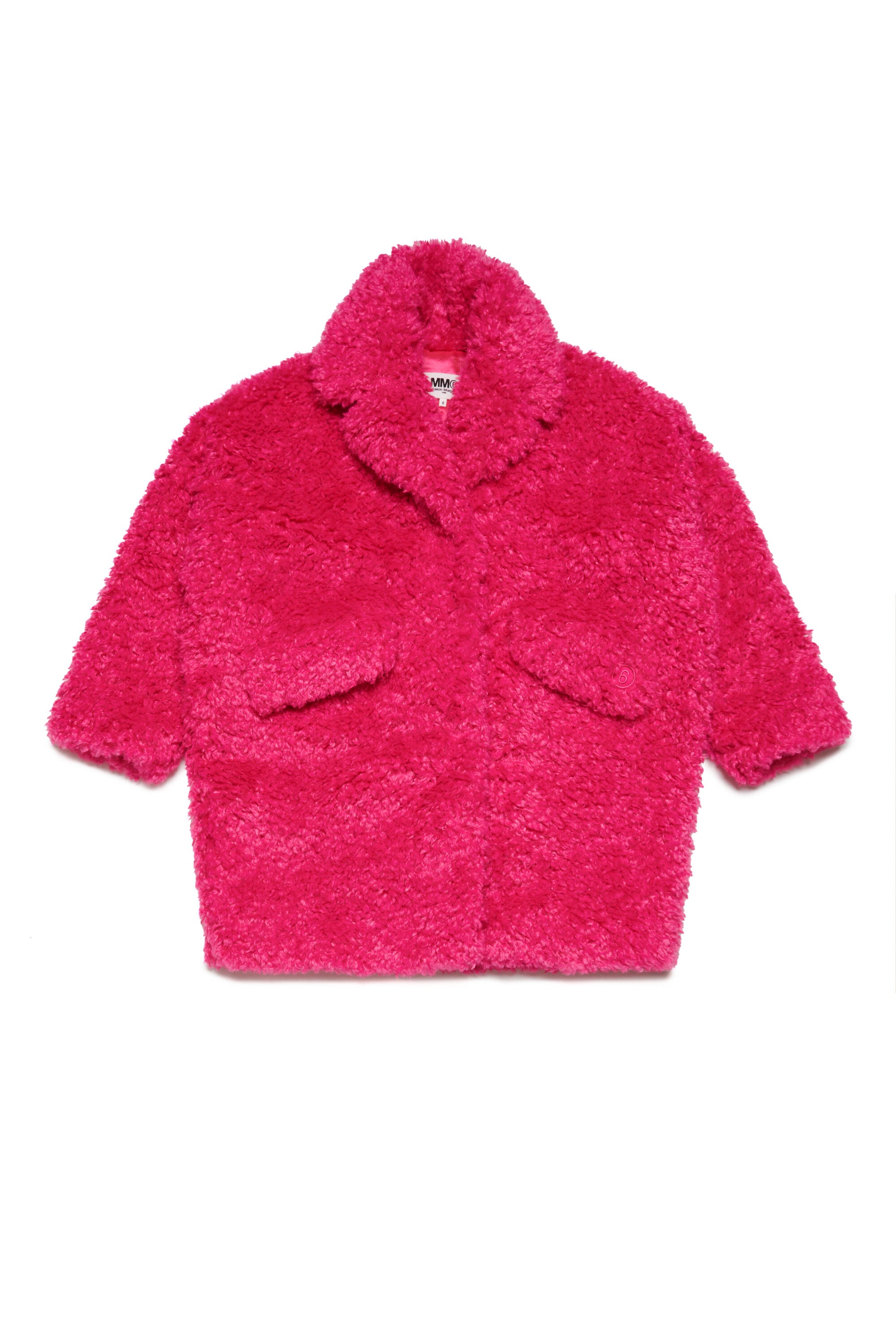 Cropped pink teddy on sale coat