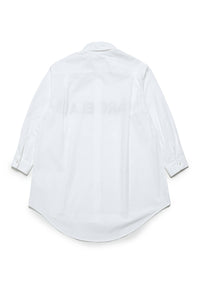 "A-shape" poplin shirt dress with logo
