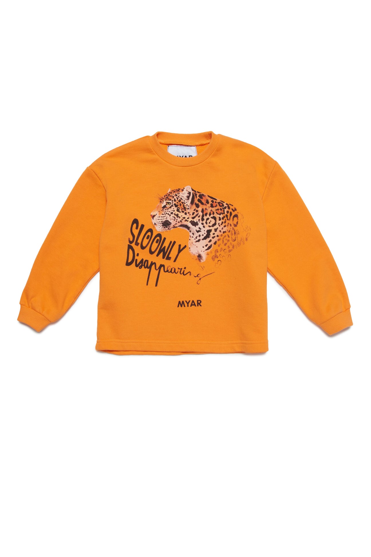 Deadstock orange fabric sweatshirt with digital print Sloowly Deadstock orange fabric sweatshirt with digital print Sloowly